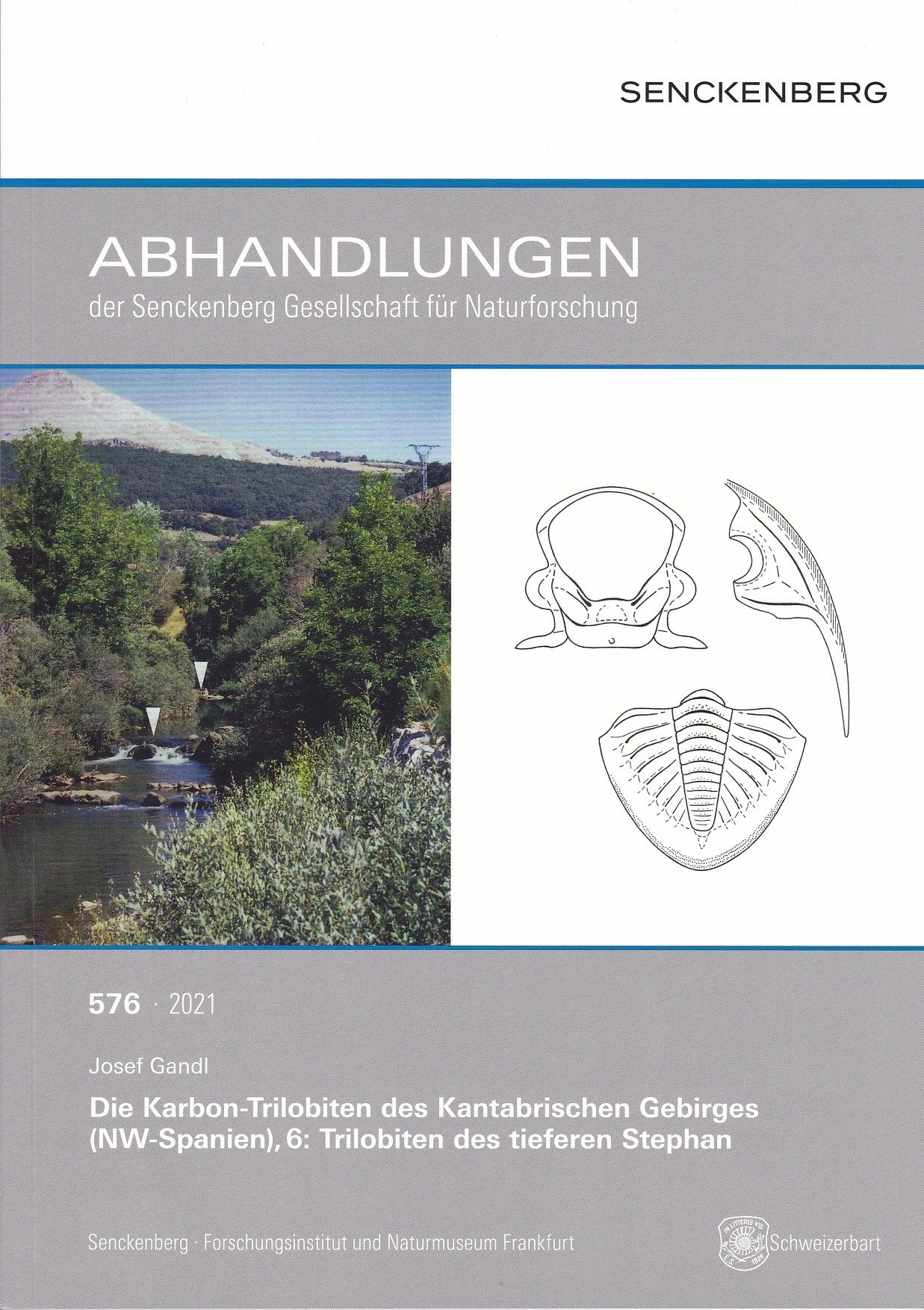 Josef Gandl: Die Karbon-Trilobiten des Kantabrischen Gebirges (NW-Spanien), 6: Trilobiten des tieferen Stephan (Rippl-Rónai Múzeum CC BY-NC-ND)