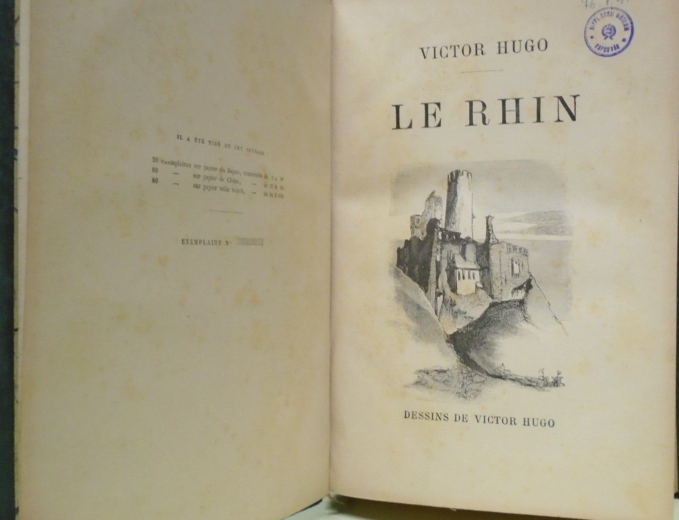 Victor Hugo: Ouvres complètes 15. Le Rhin. - Alpes et Pyrénées. (Rippl-Rónai Múzeum CC BY-NC-ND)