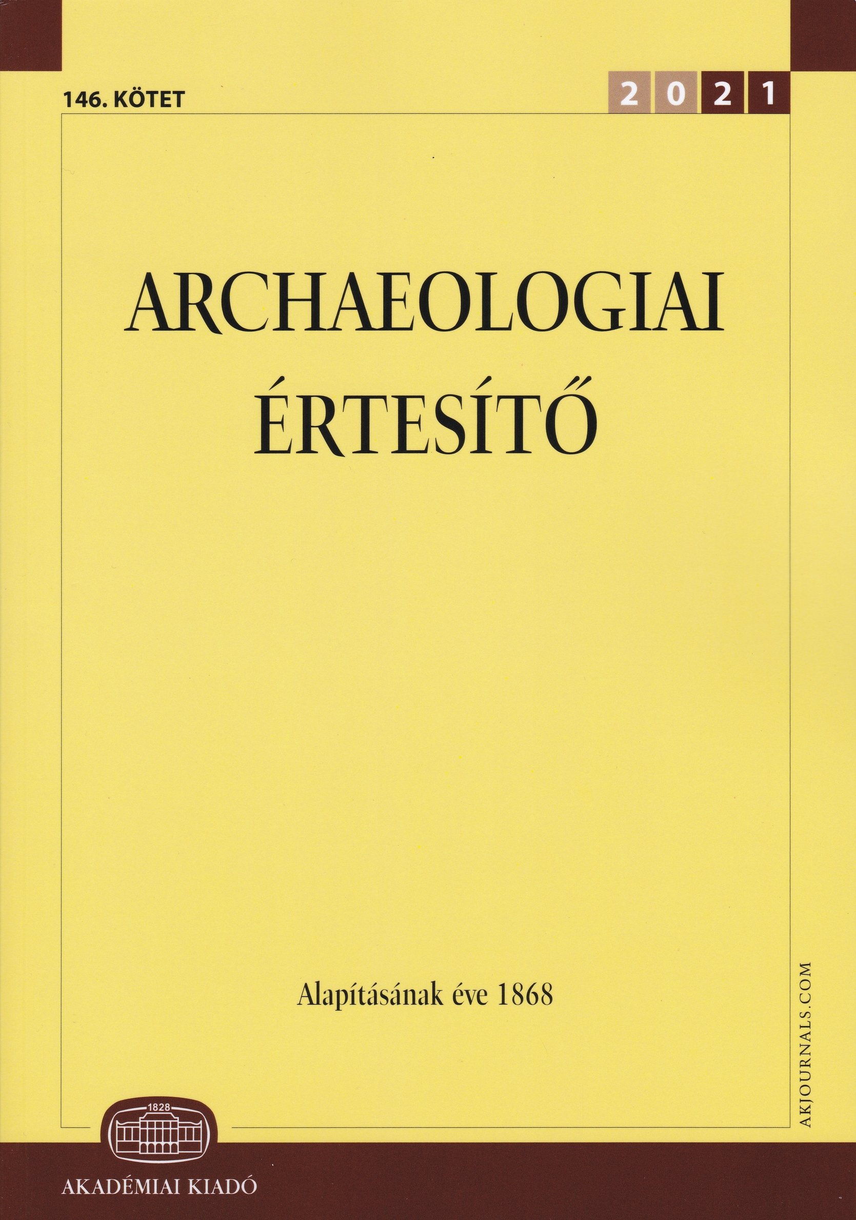 Archaeologiai Értesítő 2021/146. kötet (Rippl-Rónai Múzeum CC BY-NC-ND)