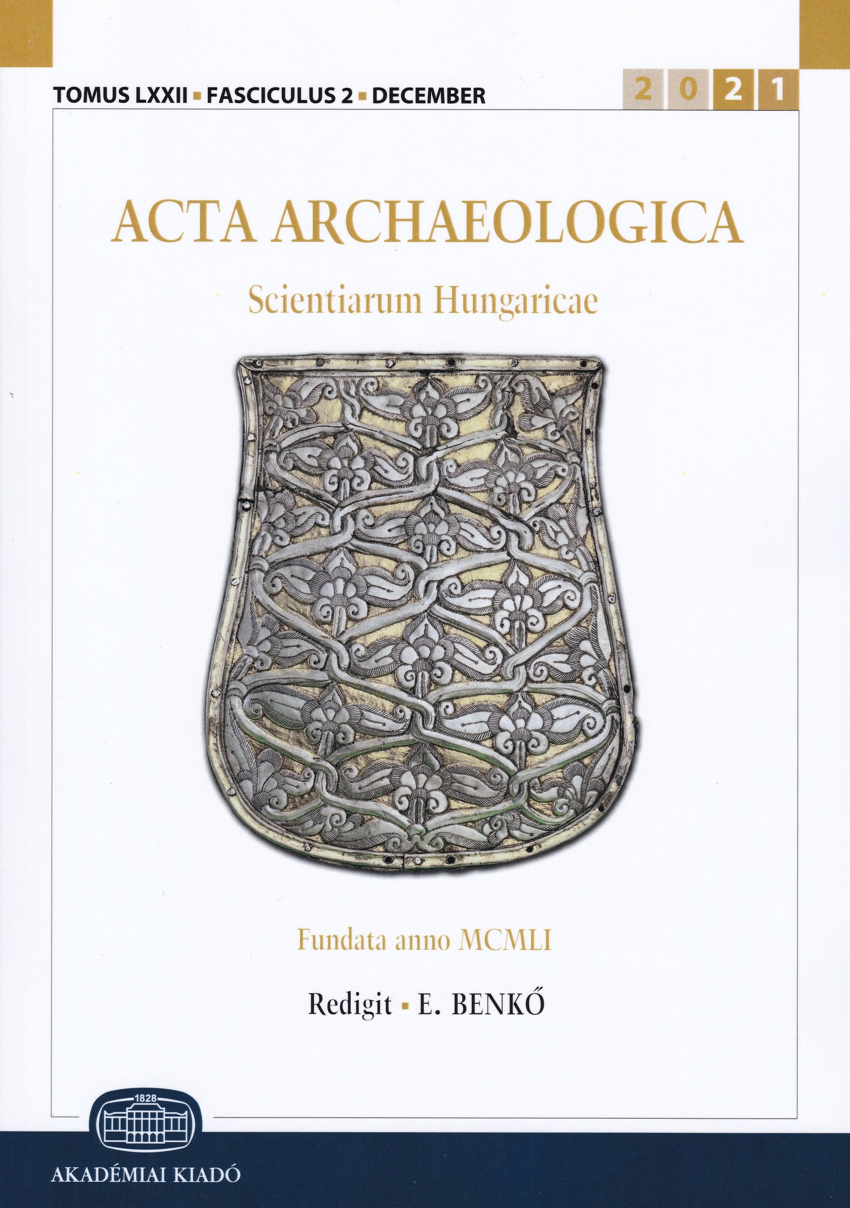 Acta Archaeologica Academiae Scientiarum Hungaricae 2021/72. kötet 2. sz. (Rippl-Rónai Múzeum CC BY-NC-ND)