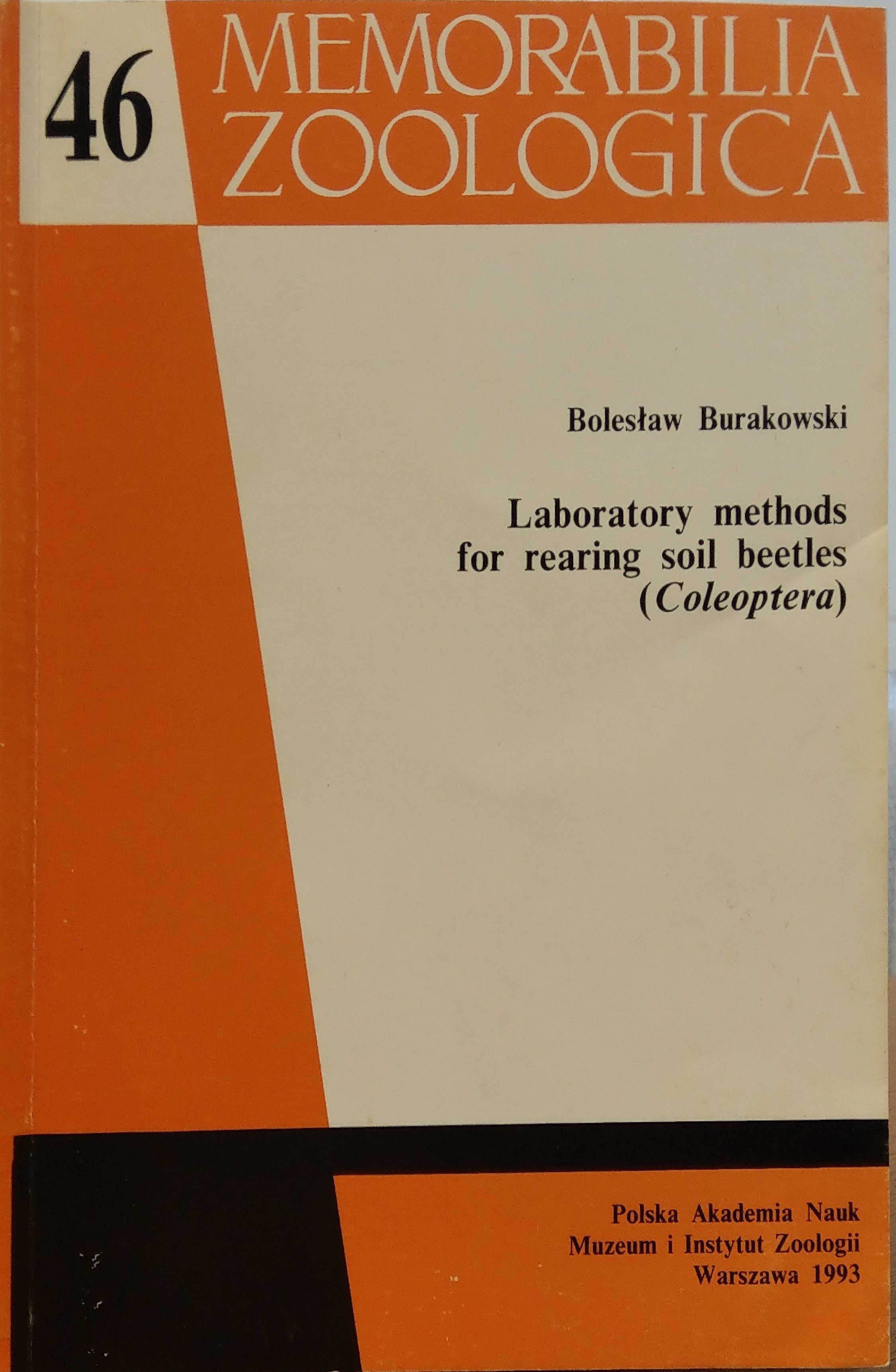Boleslaw Burakowski: Laboratory methods for rearing soil beetles (Coleoptera) (Rippl-Rónai Múzeum CC BY-NC-ND)