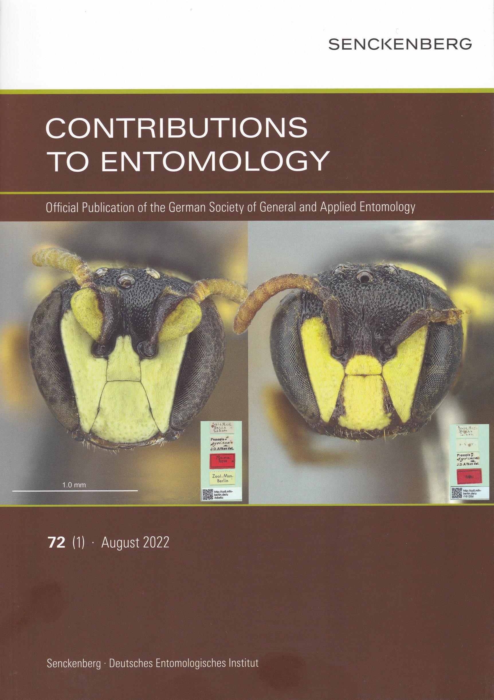 Beiträge zur Entomologie. Contributions to Entomology 2022/72. évf. 1. sz. (Rippl-Rónai Múzeum CC BY-NC-ND)