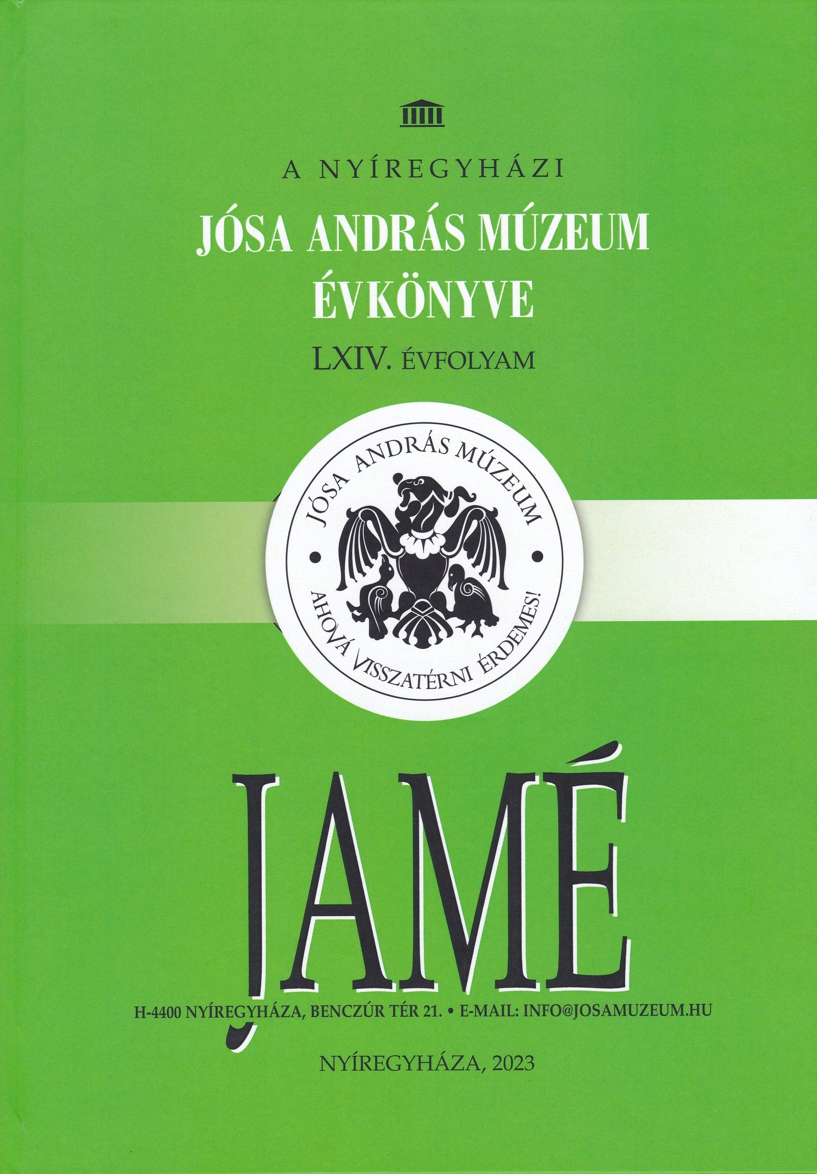 A Nyíregyházi Jósa András Múzeum évkönyve 2023/64. (Rippl-Rónai Múzeum CC BY-NC-ND)