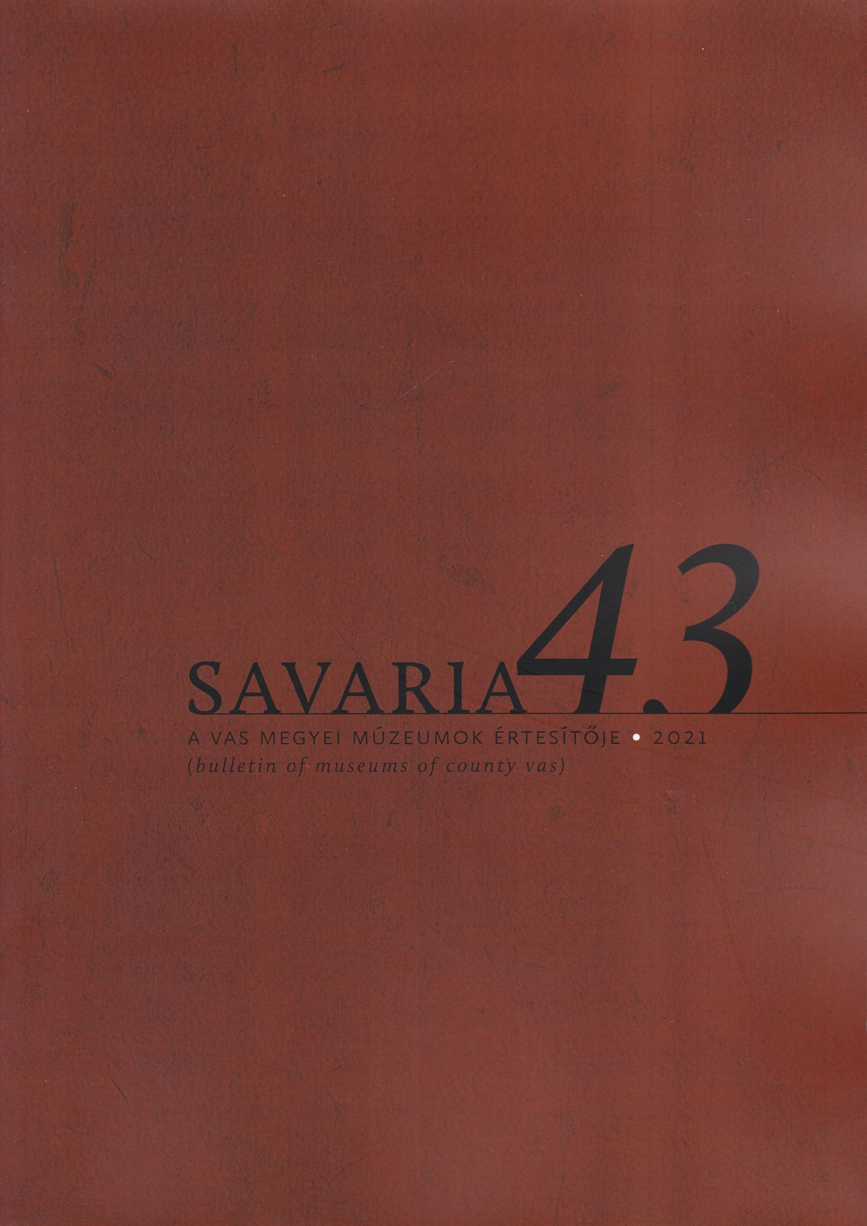 Savaria 2021/43. (Rippl-Rónai Múzeum CC BY-NC-ND)