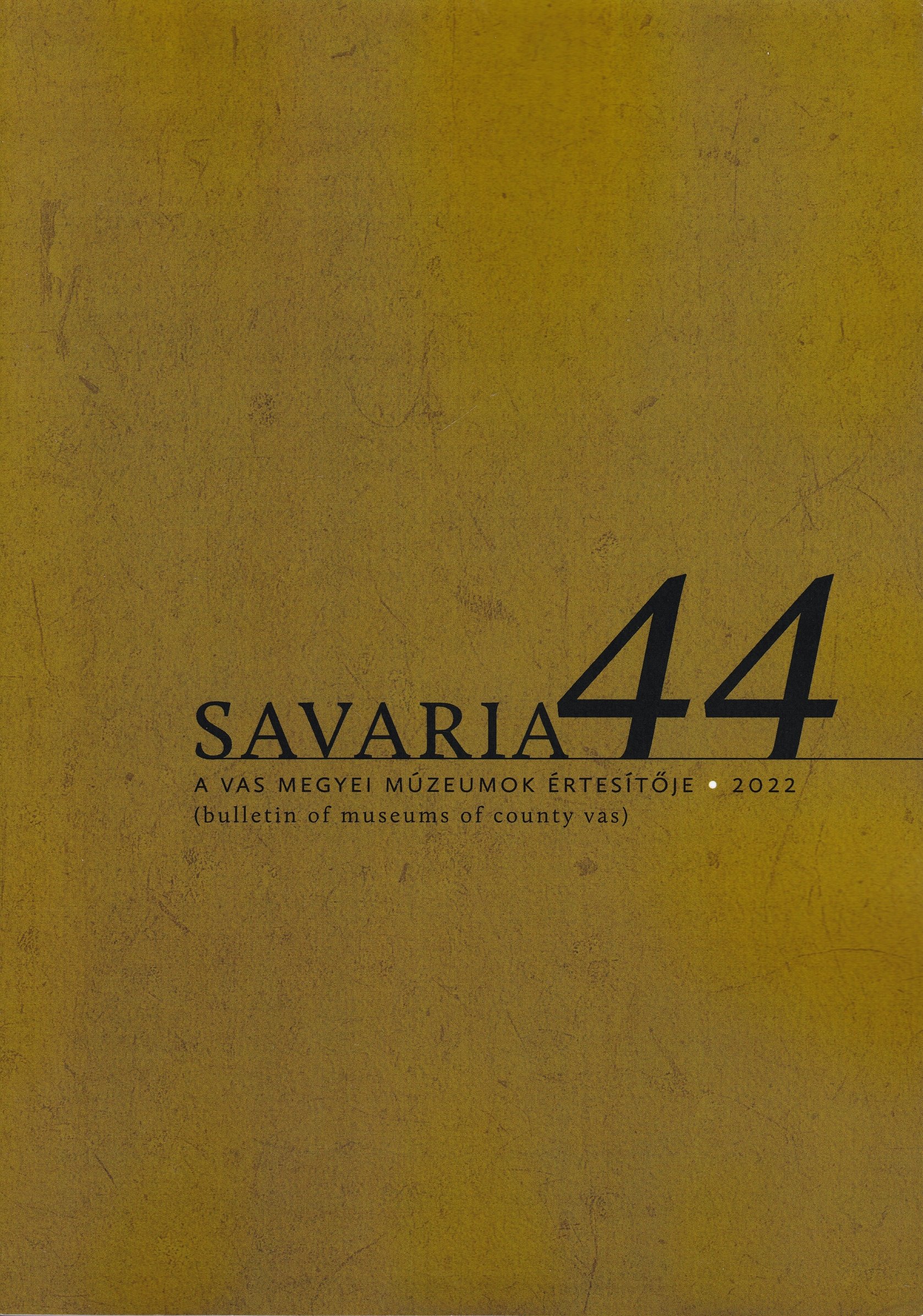Savaria 2022/44. (Rippl-Rónai Múzeum CC BY-NC-ND)