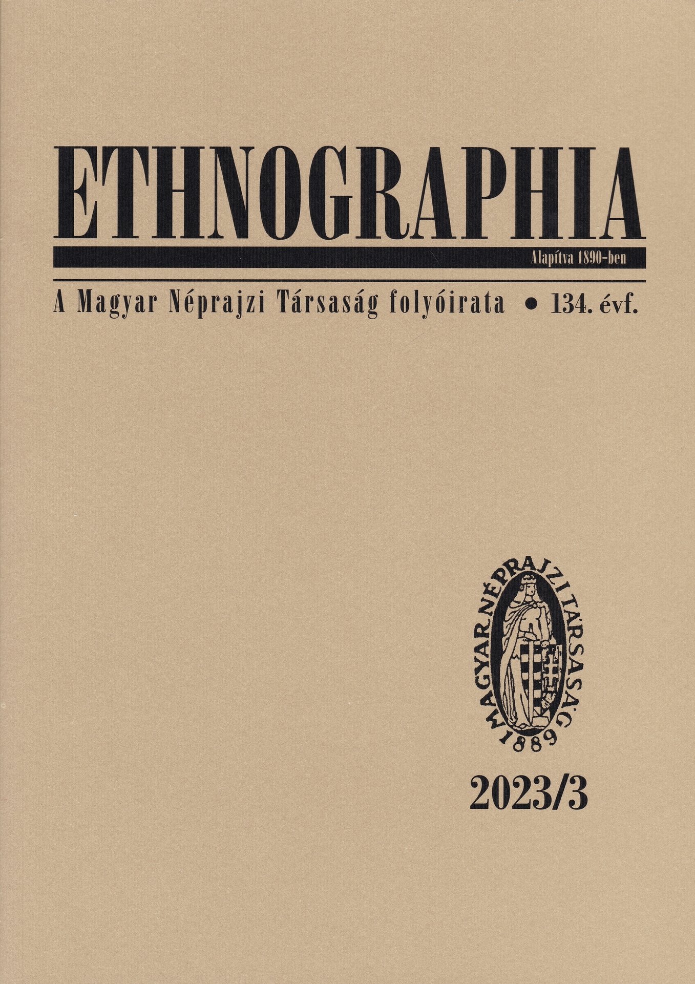 Ethnographia 2023/134. évf. 3. sz. (Rippl-Rónai Múzeum CC BY-NC-ND)