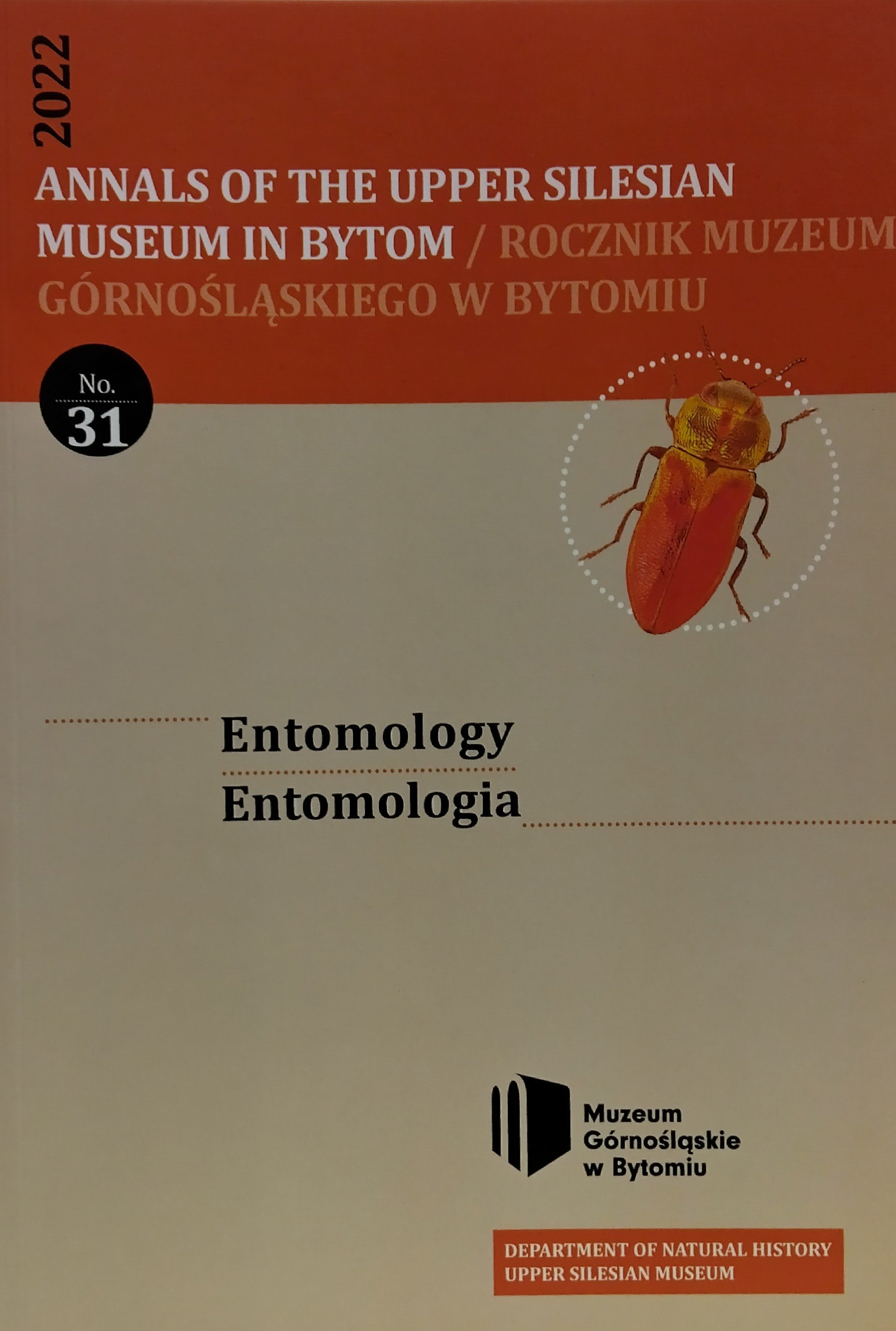 Entomologia - Rocznik Muzeum Górnośląskiego w Bytomiu 2022/31. (Rippl-Rónai Múzeum CC BY-NC-ND)