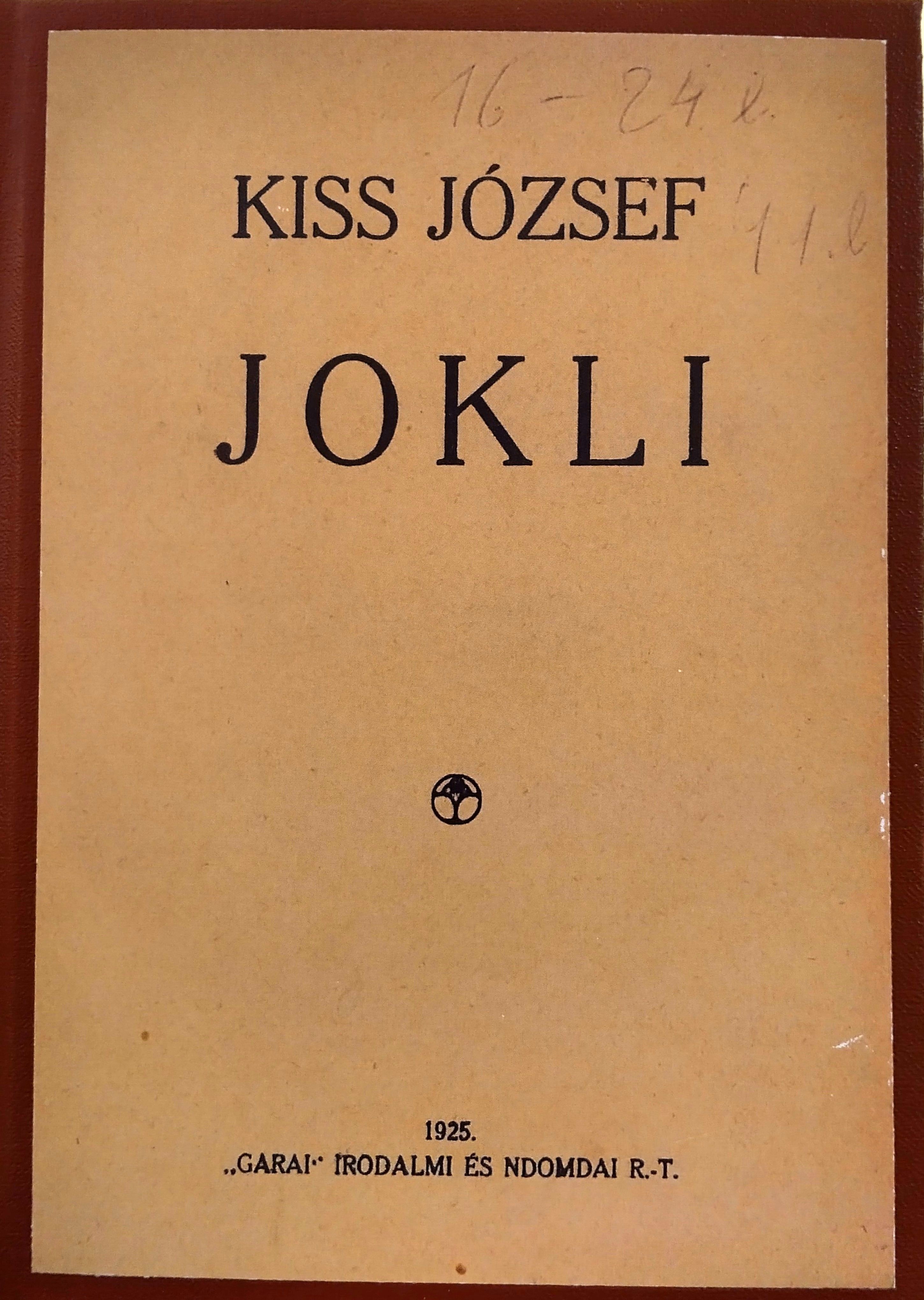 Kiss József: Jokli; Dr. Bernstein Béla: Jókai és a zsidók (Rippl-Rónai Múzeum CC BY-NC-ND)
