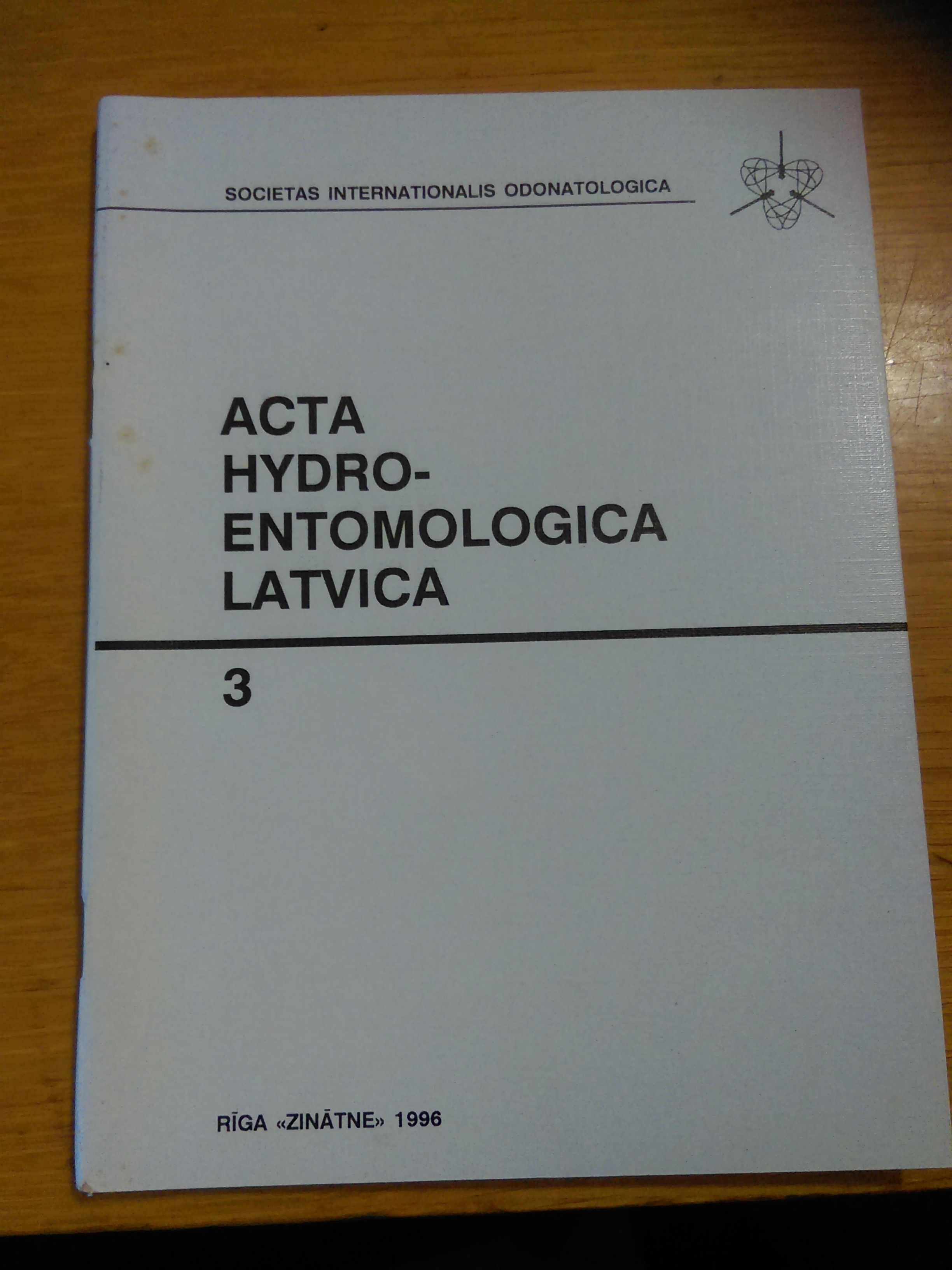 Acta Hydroentomologica Latvica 1996/3. (Rippl-Rónai Múzeum CC BY-NC-SA)