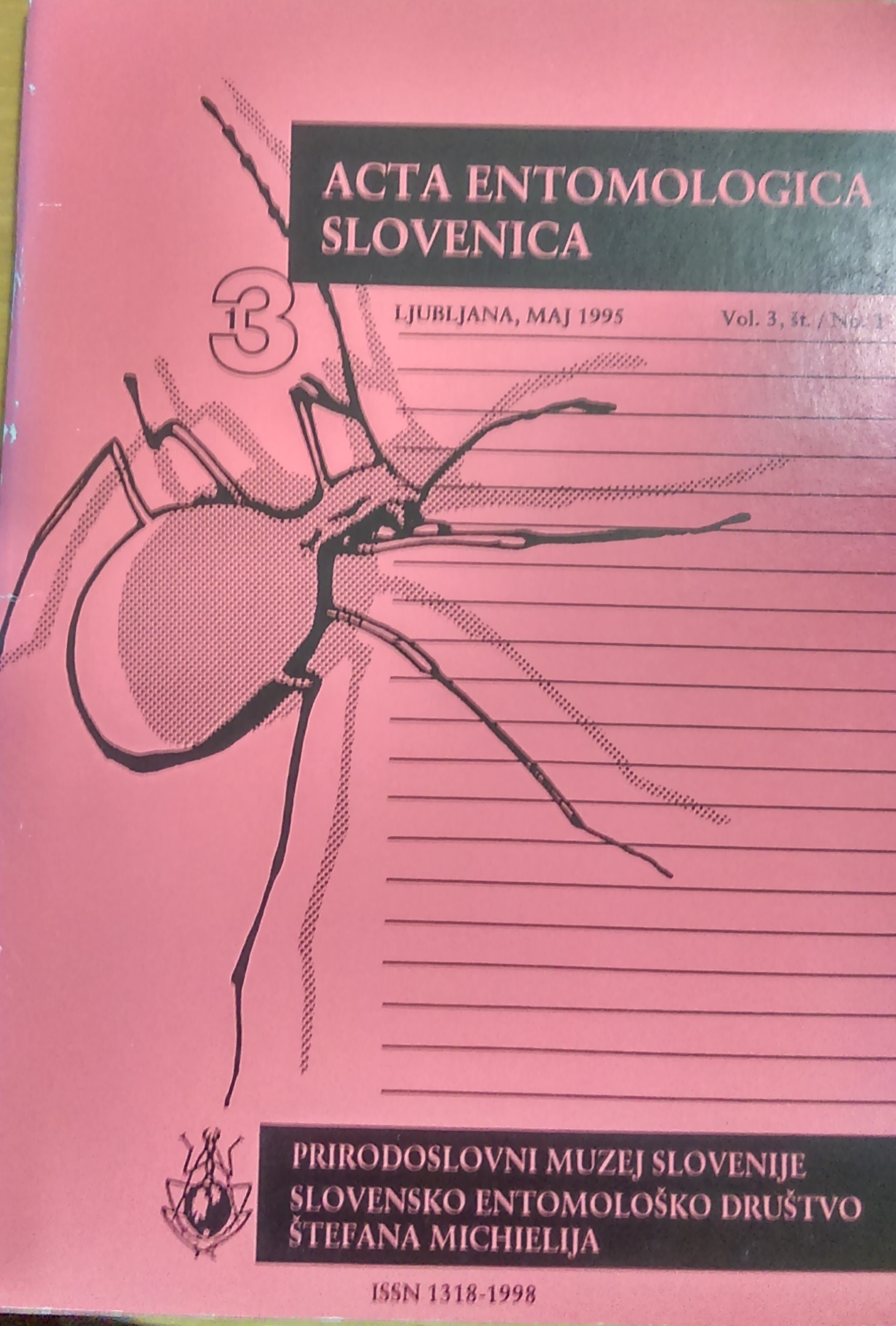 Acta Entomologica Slovenica 1995/3. évf. 1. sz. (Rippl-Rónai Múzeum CC BY-NC-SA)