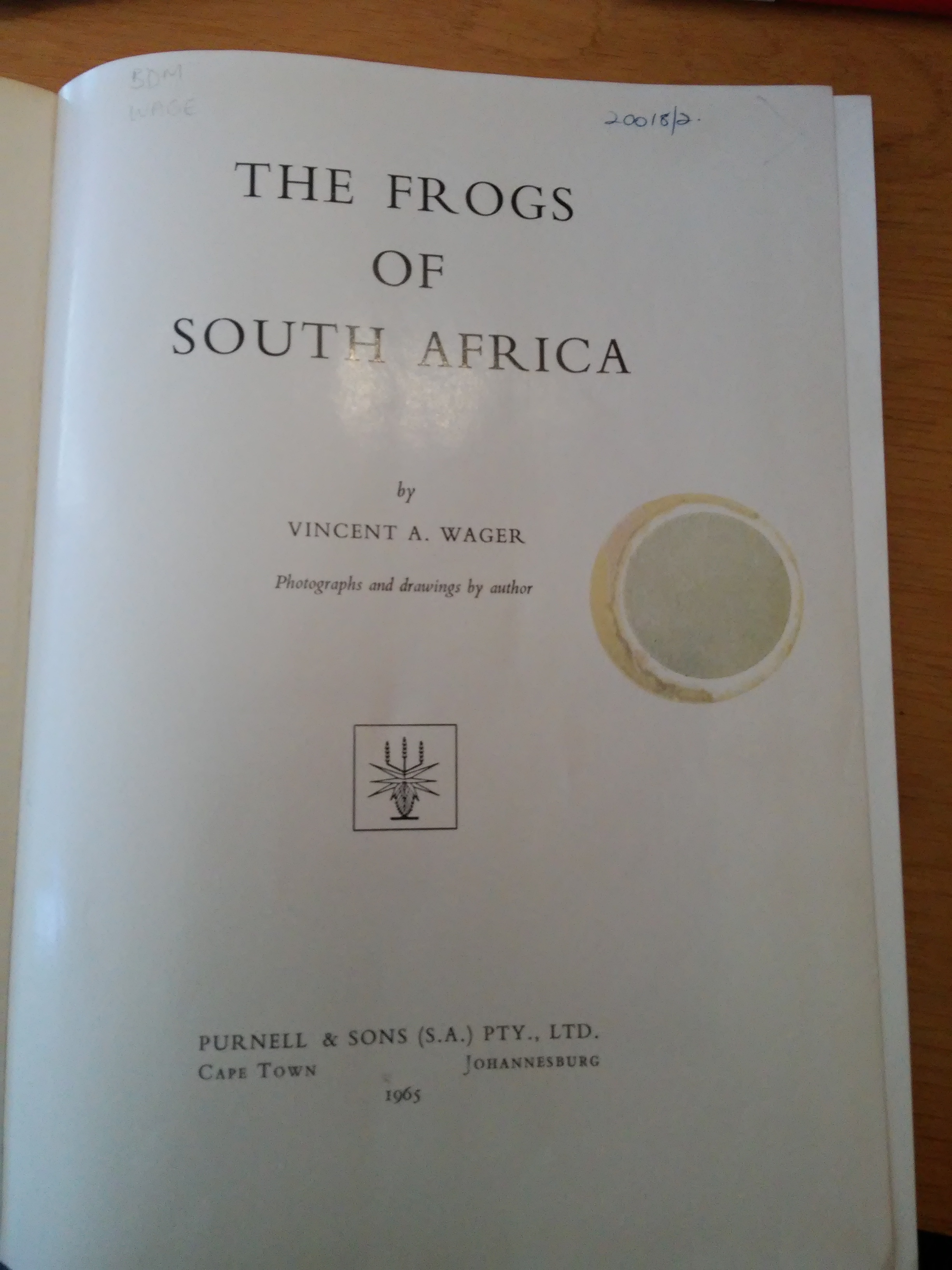 Vincent A Wager: The Frogs of South Africa (Rippl-Rónai Múzeum CC BY-NC-SA)