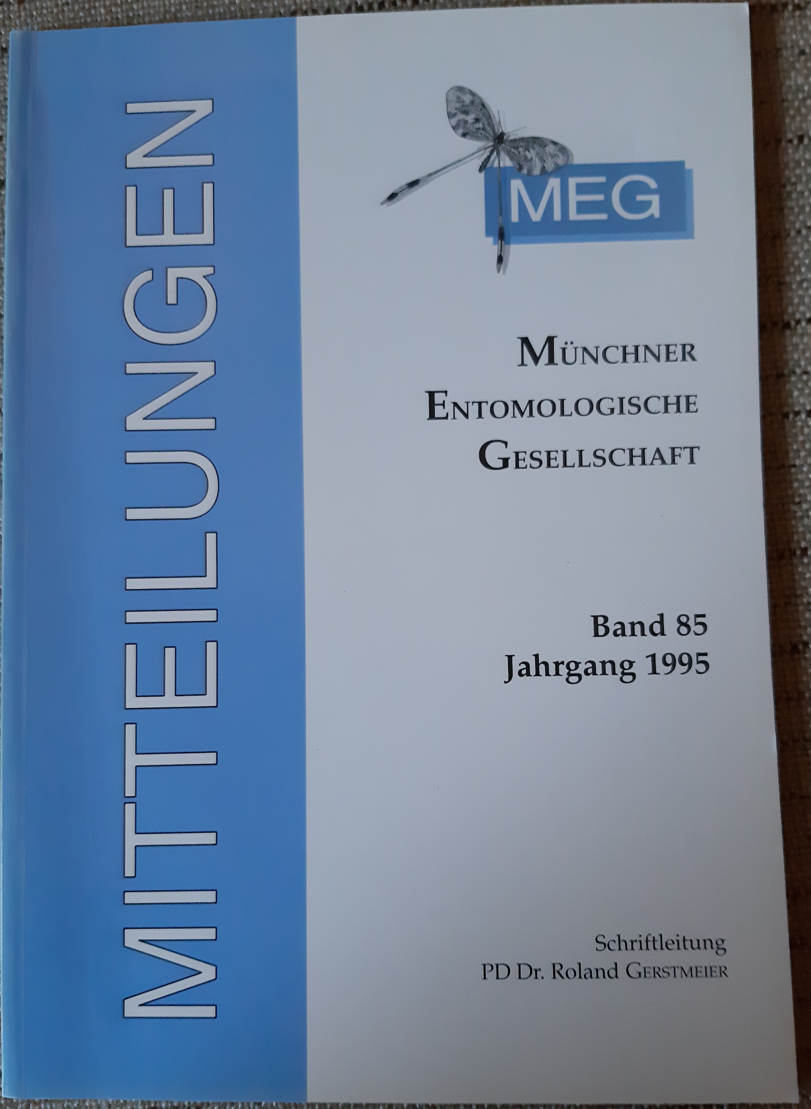 Mitteilungen der Münchner Entomologischen Gesellschaft 1995/85. kötet (Rippl-Rónai Múzeum RR-F)