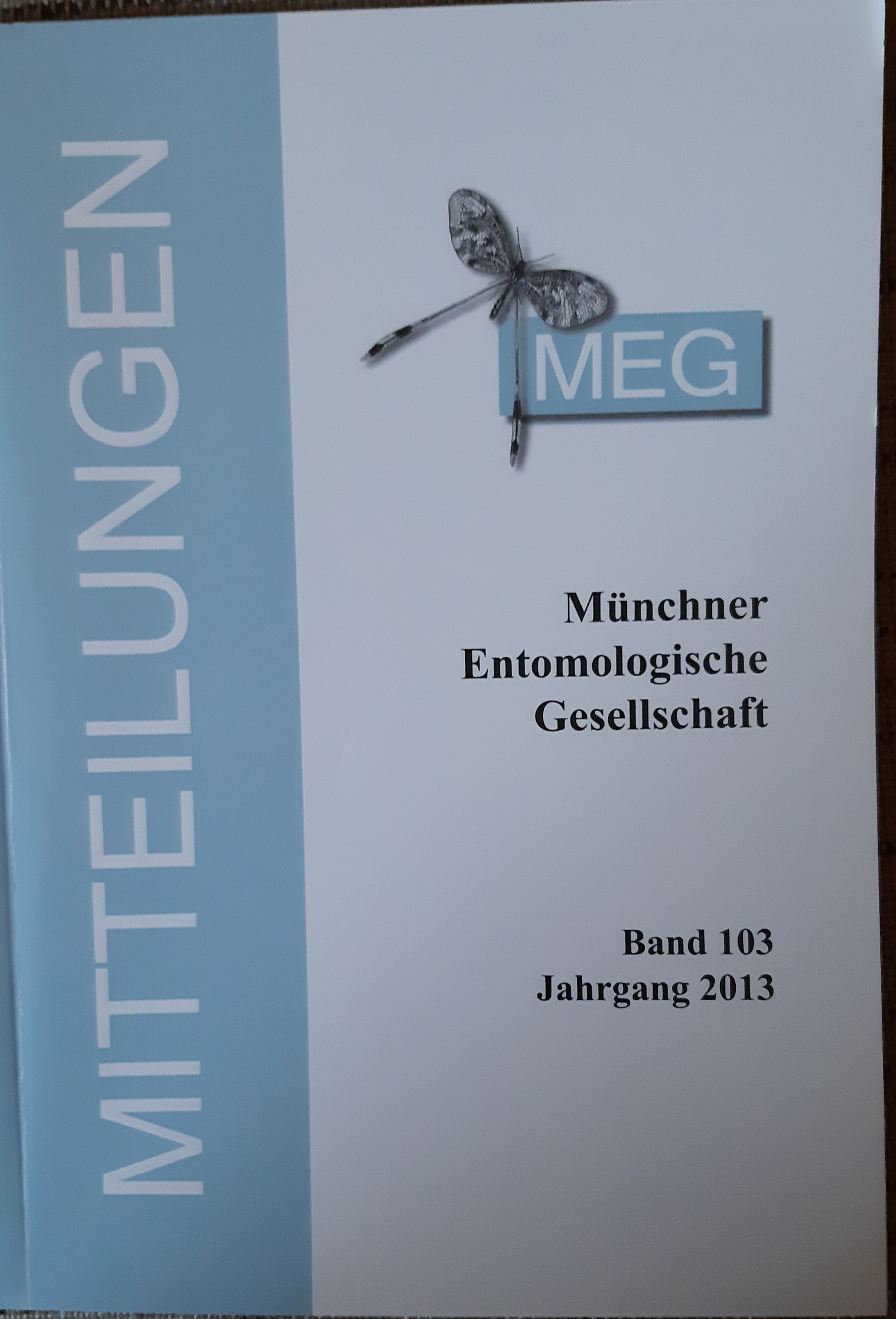 Mitteilungen der Münchner Entomologischen Gesellschaft 2013/103. kötet (Rippl-Rónai Múzeum RR-F)