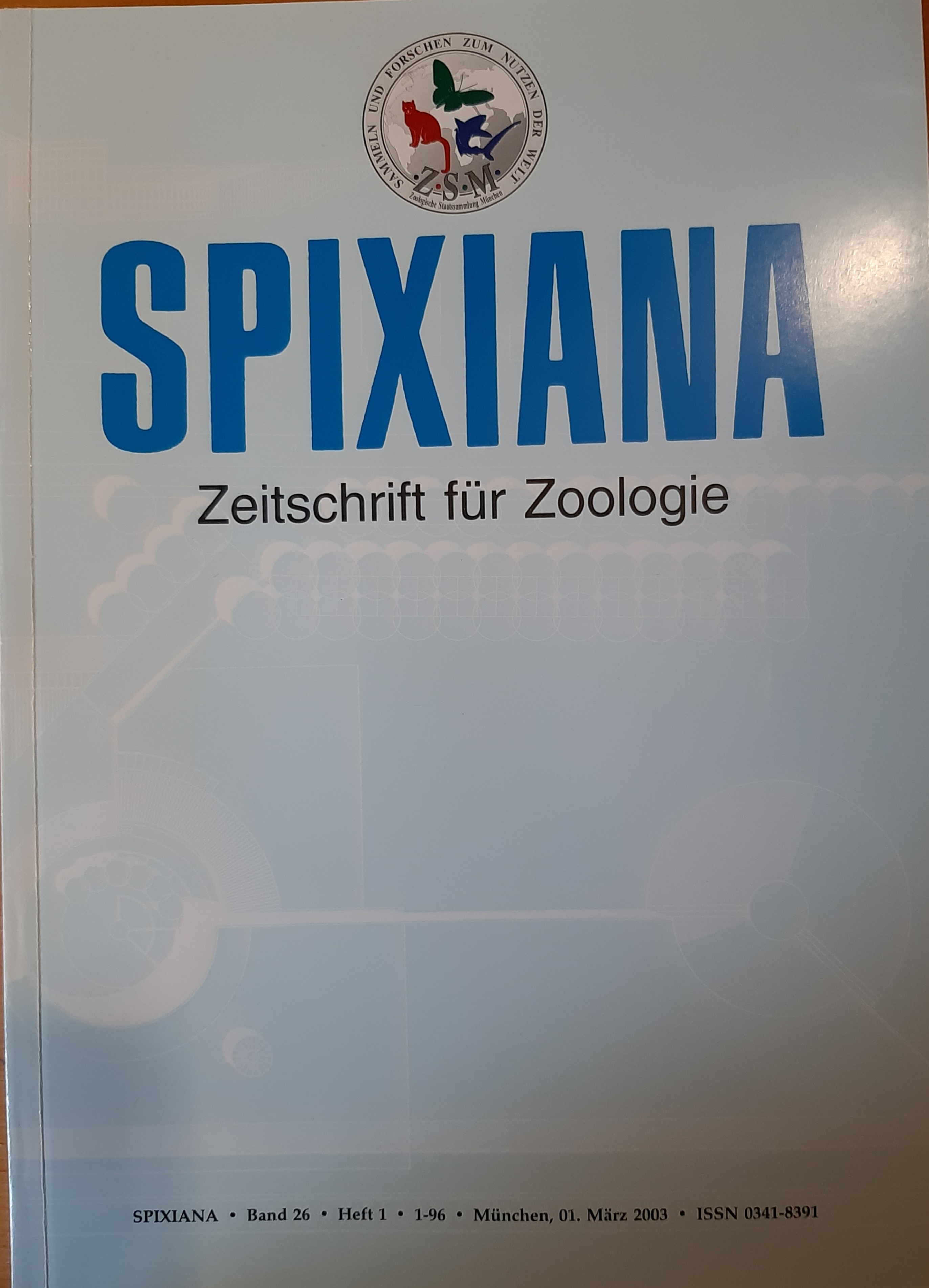 Spixiana 2003/26. kötet 1. sz. (Rippl-Rónai Múzeum RR-F)