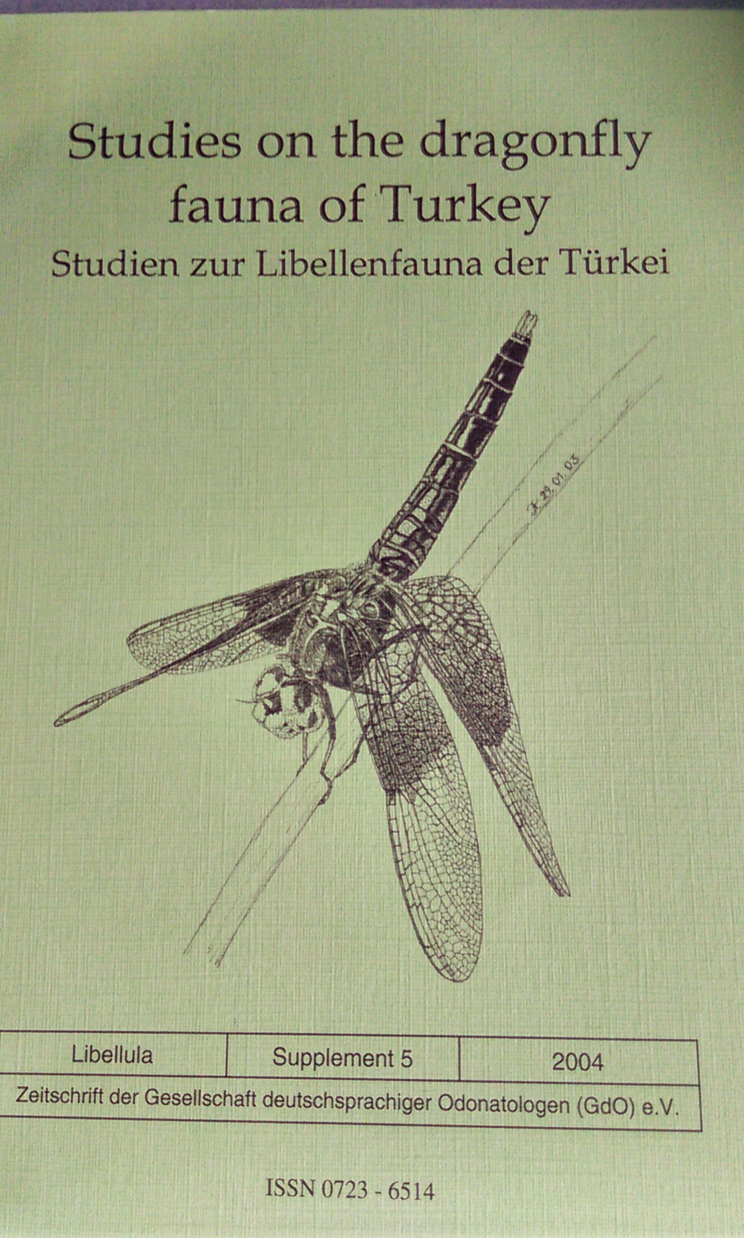 Libellula 2004/Supplement 5: Studies on the dragonfly fauna of Turkey (Rippl-Rónai Múzeum RR-F)