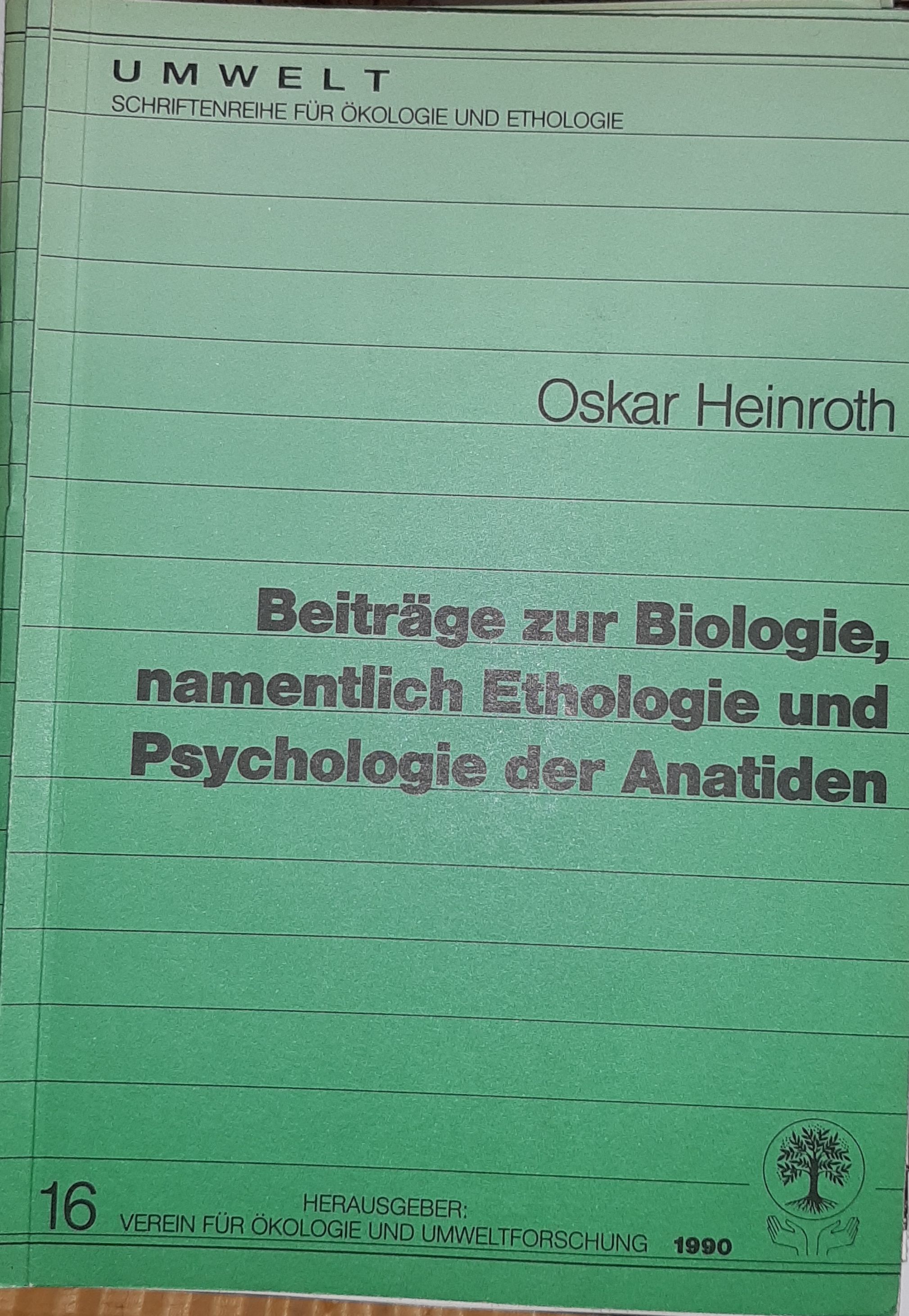 Oskar Heinroth: Beiträge zur Biologie, namentlich Ethologie und Psychologie der Anatiden. (Rippl-Rónai Múzeum RR-F)