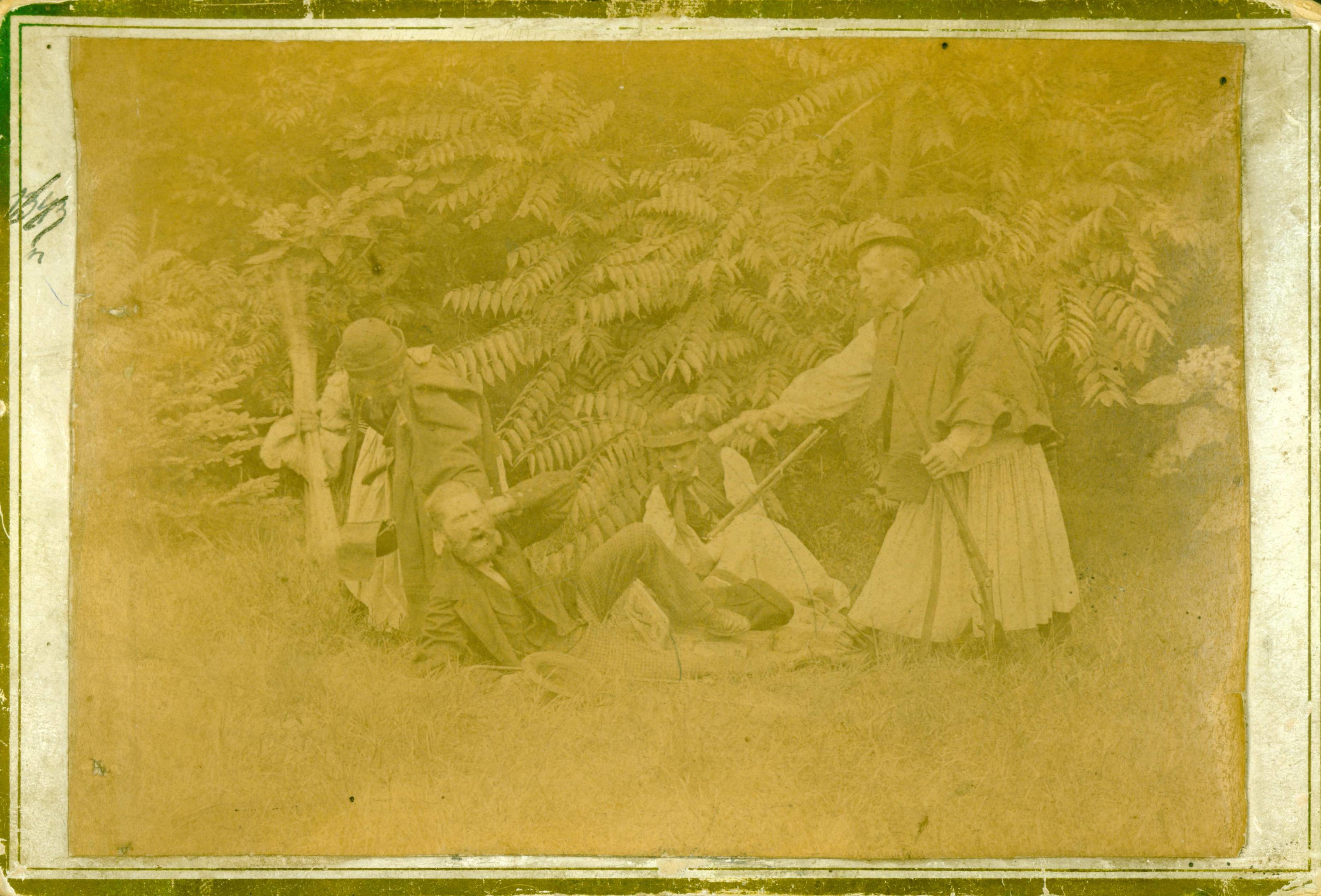 Betyár támadó jelenet az 1860-as évekből (színjátszók) (Rippl-Rónai Múzeum RR-F)
