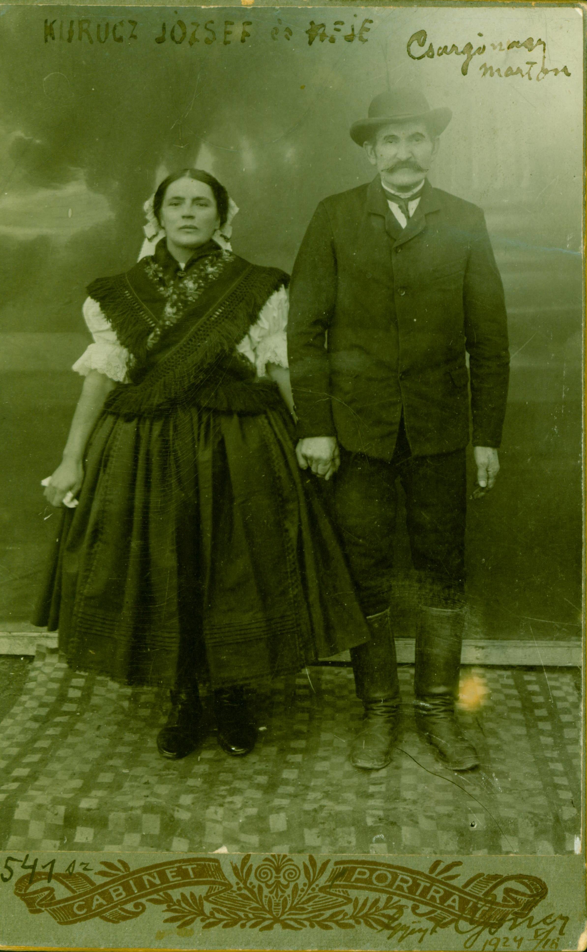Kurucz József és neje, csurgónagymartoni pár fotója (Rippl-Rónai Múzeum RR-F)