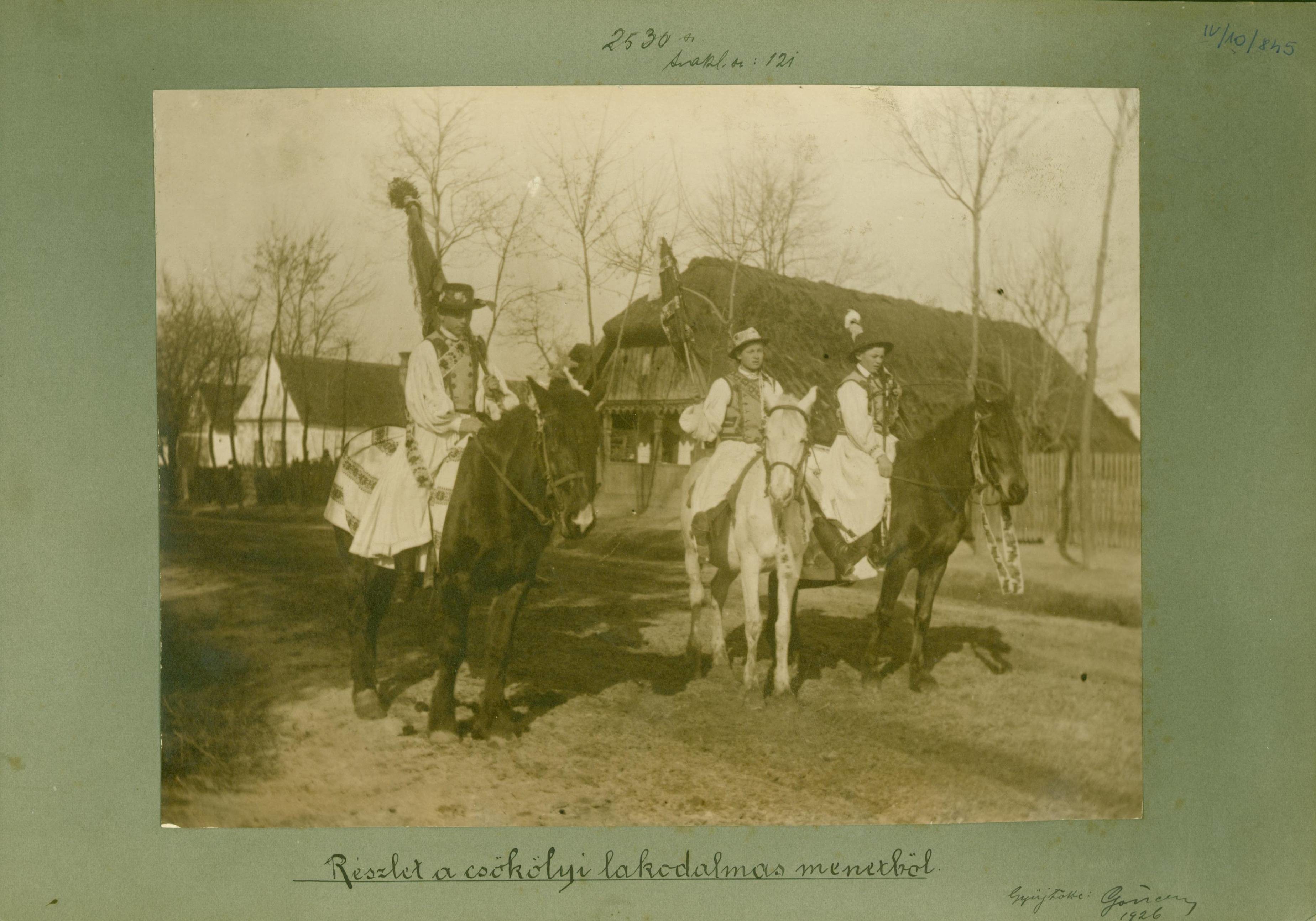 Részlet a csökölyi lakodalmas menetből, 1926 (Rippl-Rónai Múzeum RR-F)
