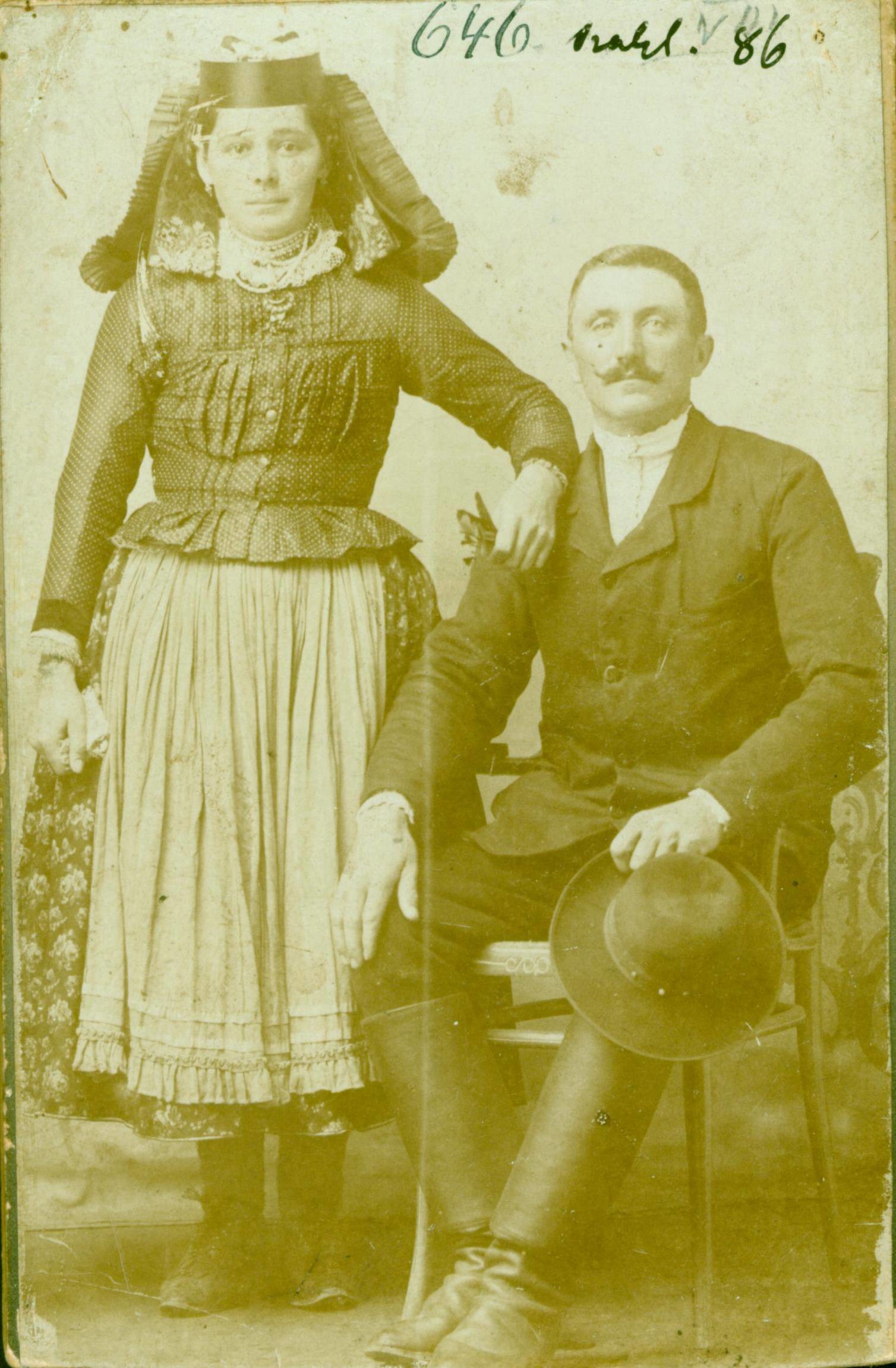 Végh Katalin egy férfivel, Csökölyből (Rippl-Rónai Múzeum RR-F)