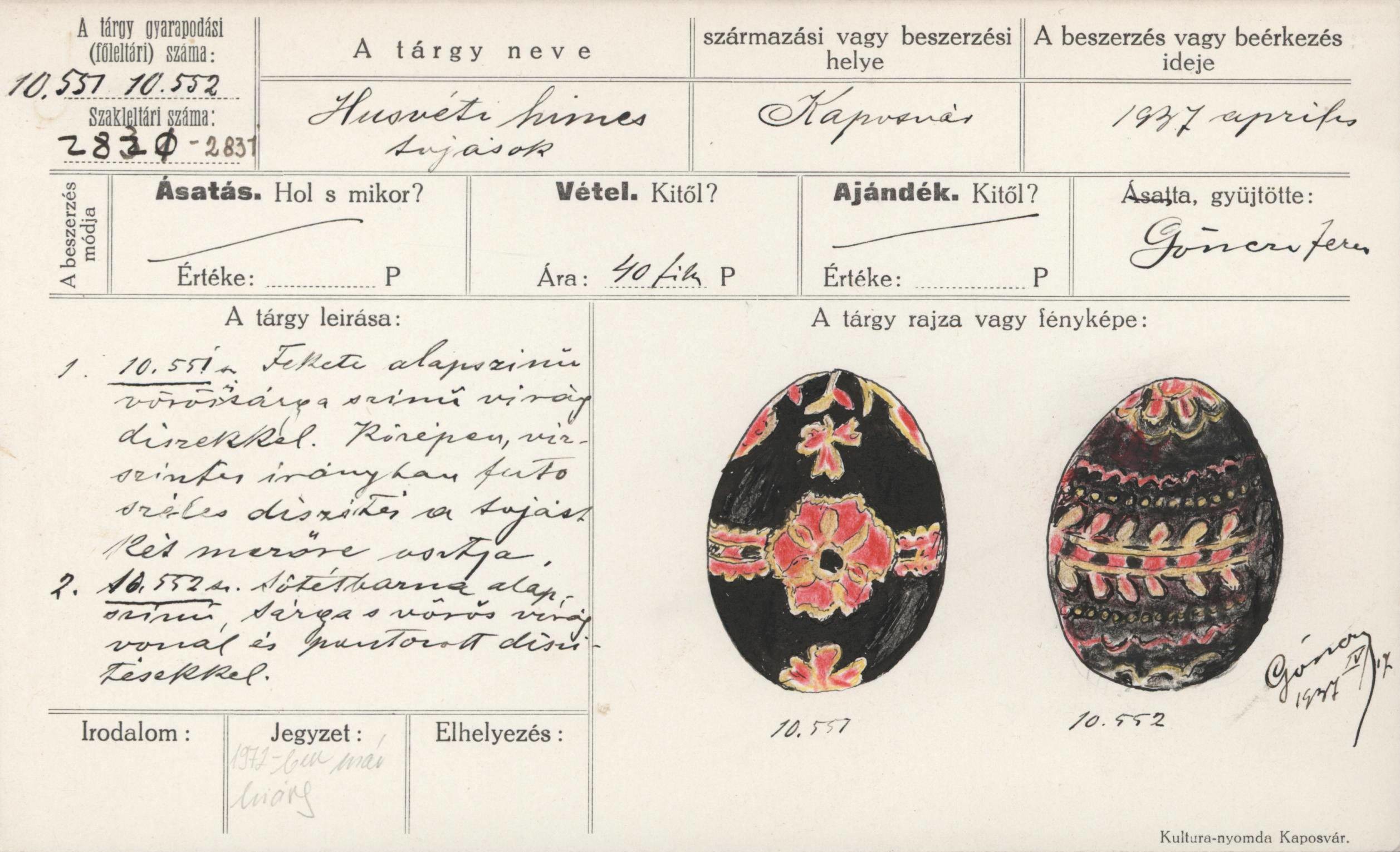 Húsvéti hímestojás (Rippl-Rónai Múzeum RR-F)