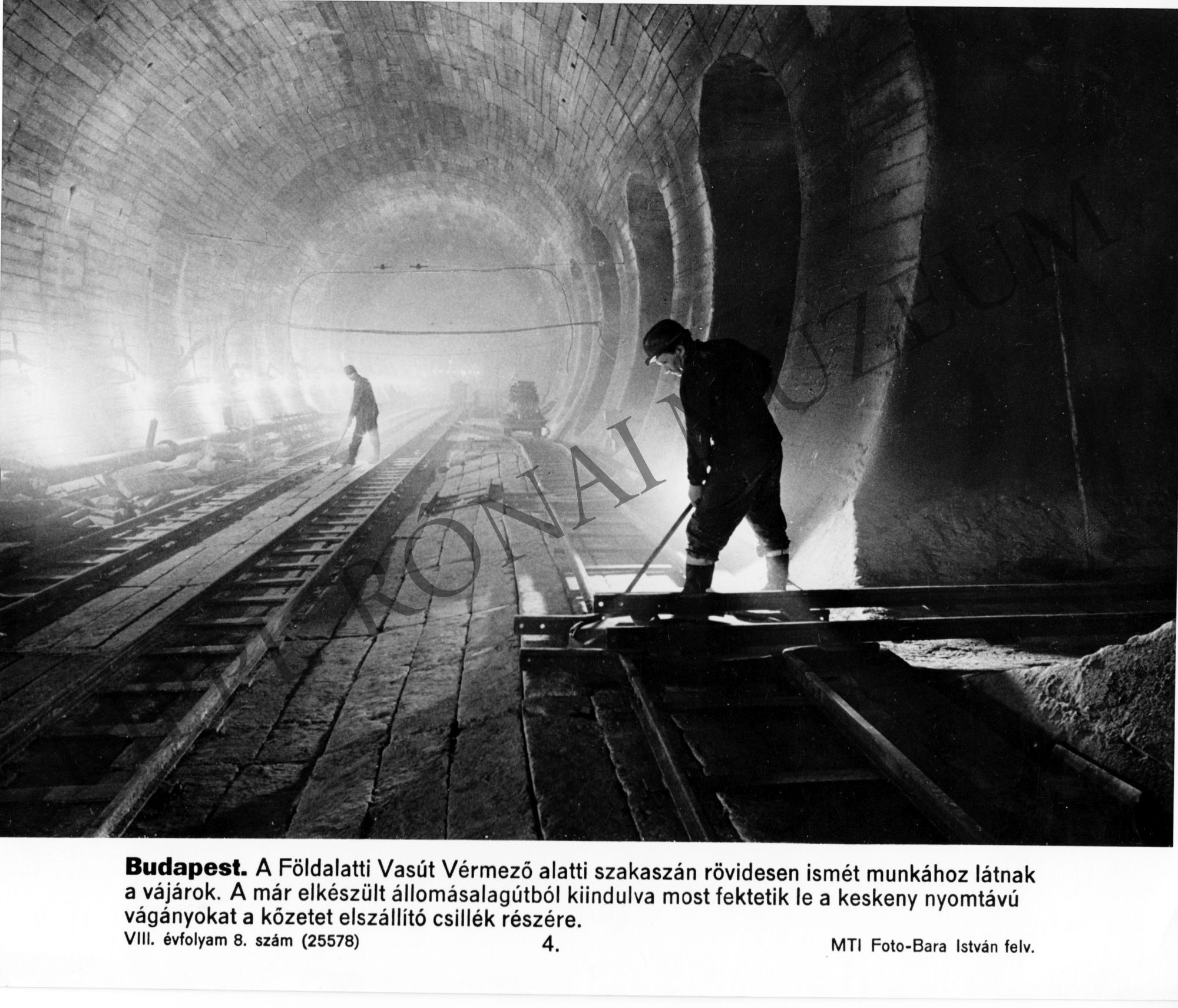 Épül a Vérmező alatti metroszakasz (Rippl-Rónai Múzeum CC BY-NC-SA)