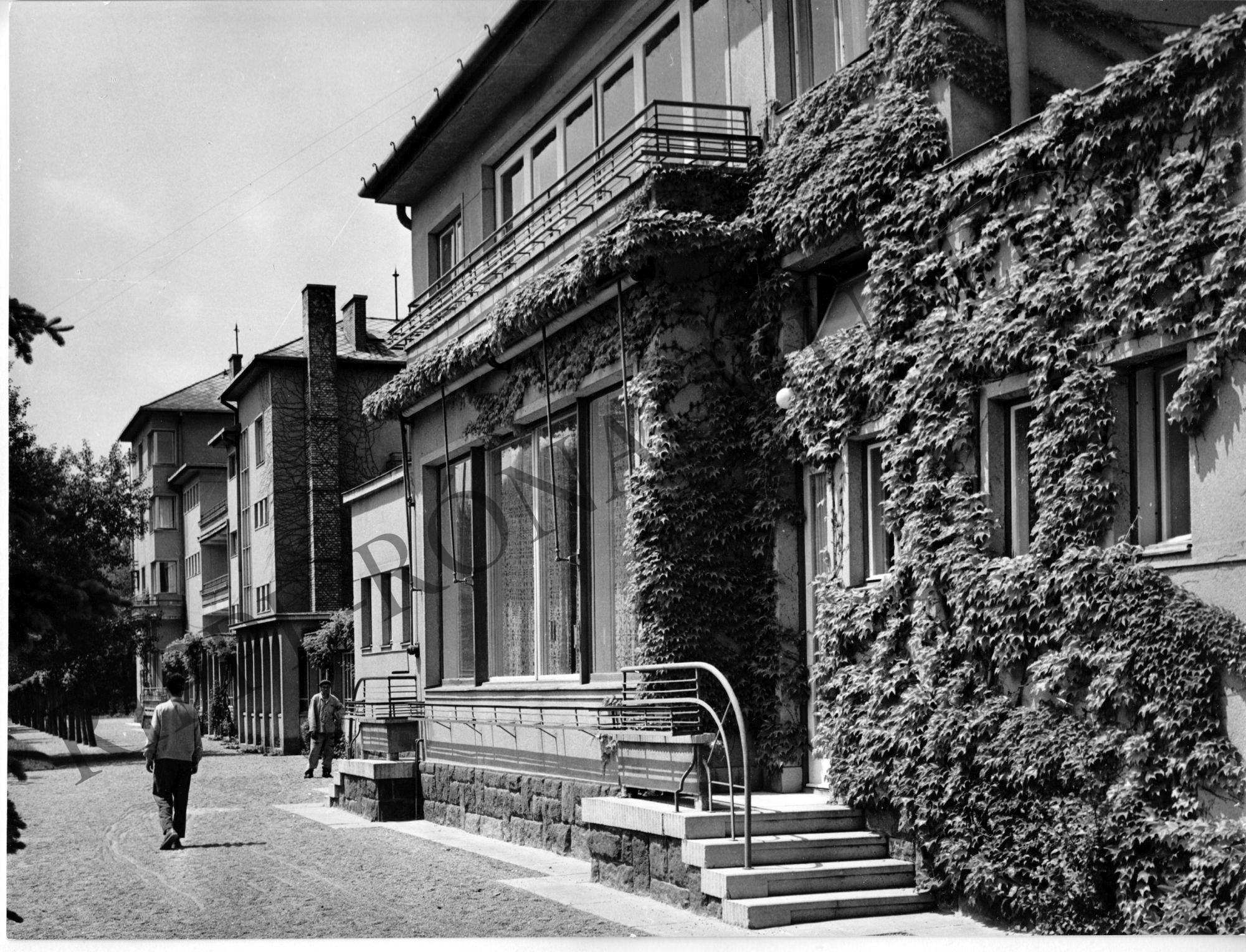 A balatonöszödi Sirály Szálló a kis épület keleti homlokzata. 1959. (Rippl-Rónai Múzeum CC BY-NC-SA)