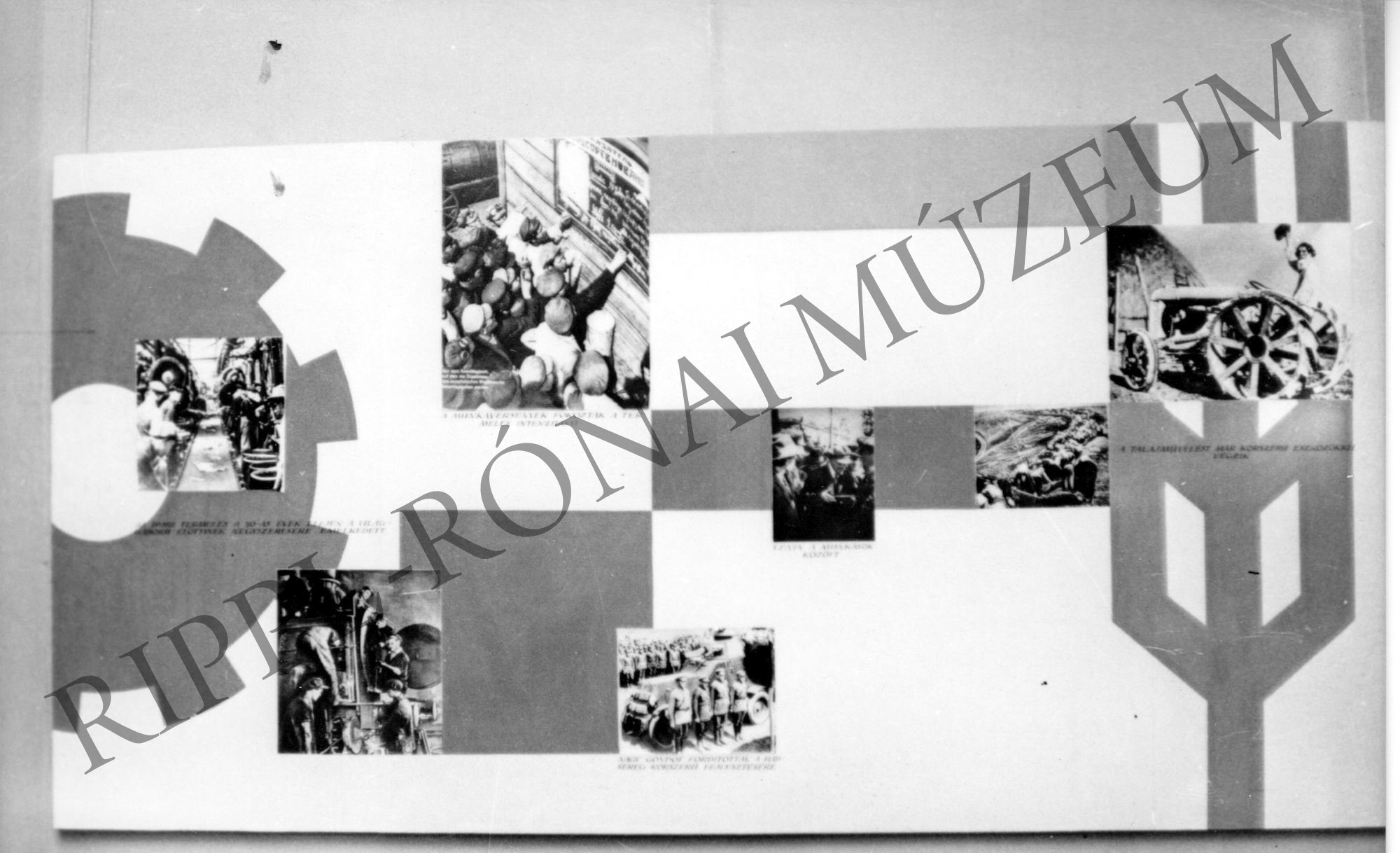 A Nagy Októberi Szocialista Forradalom 50. évfordulójára rendezett kiállítás. 2. terem 6. tabló (Rippl-Rónai Múzeum CC BY-NC-SA)
