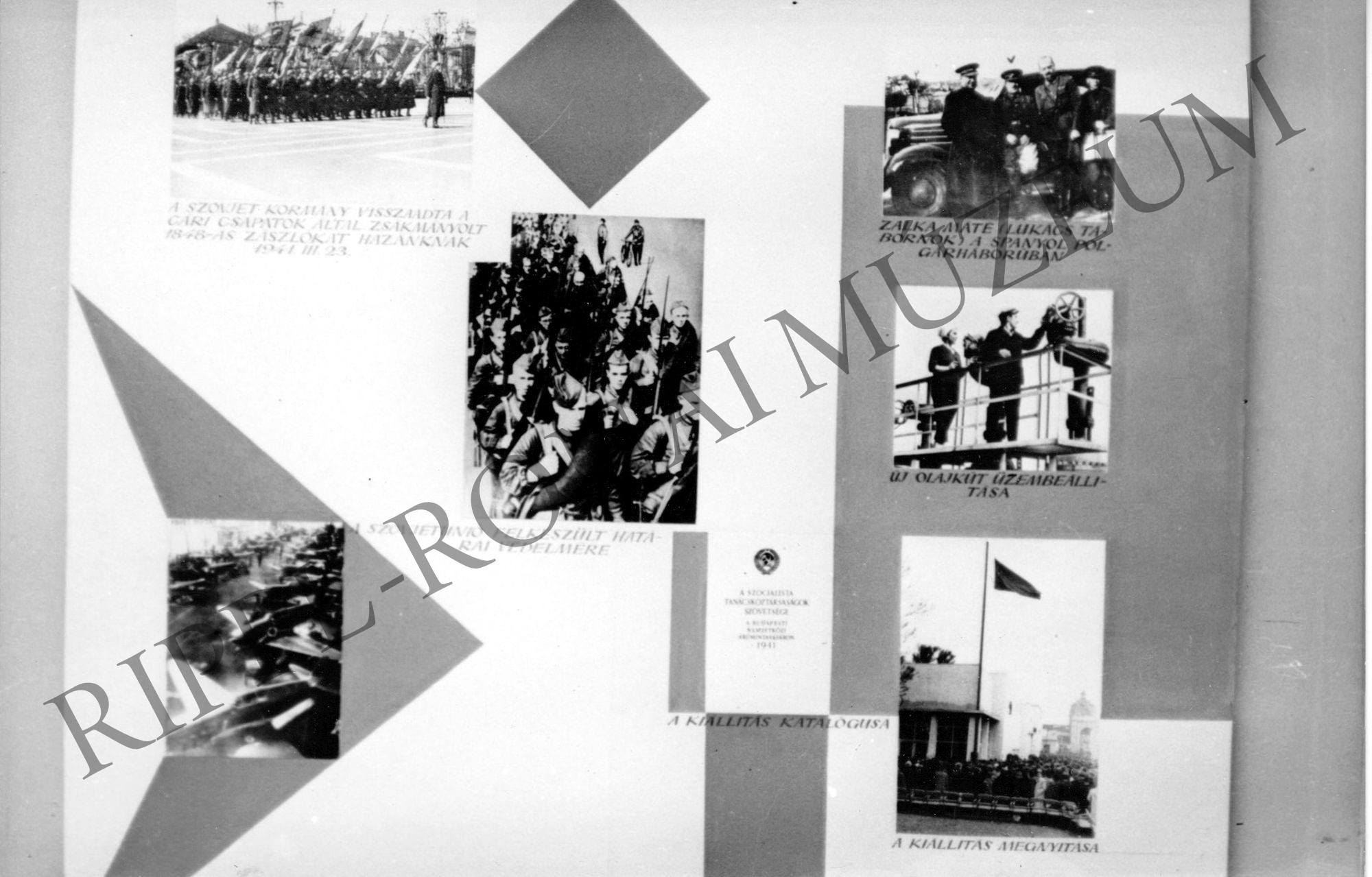 A Nagy Októberi Szocialista Forradalom 50. évfordulójára rendezett kiállítás. 2. terem 7. tabló (Rippl-Rónai Múzeum CC BY-NC-SA)