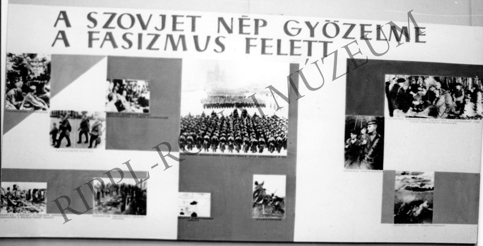 A Nagy Októberi Szocialista Forradalom 50. évfordulójára rendezett kiállítás. 3. terem 1. tabló (Rippl-Rónai Múzeum CC BY-NC-SA)