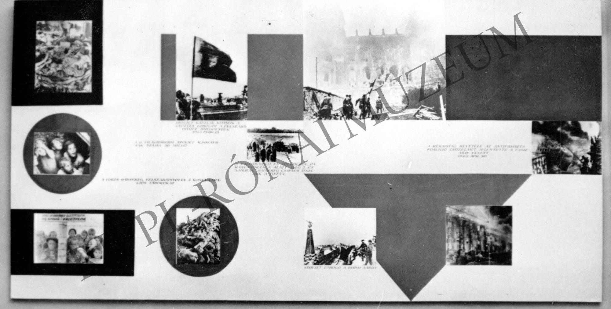 A Nagy Októberi Szocialista Forradalom 50. évfordulójára rendezett kiállítás. 3. terem 6. tabló (Rippl-Rónai Múzeum CC BY-NC-SA)