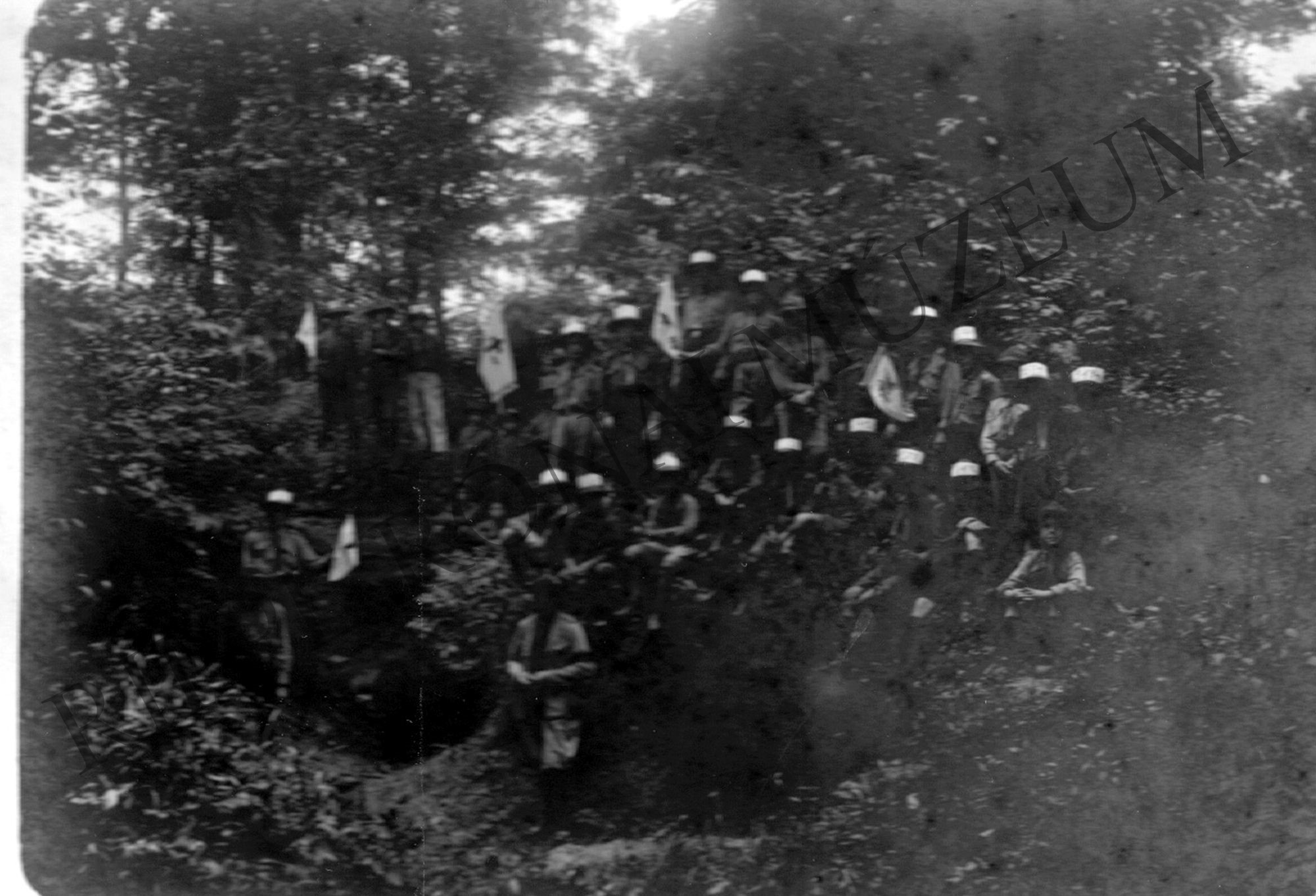 A NAP cserkészcsapat táborozáson. Őrségváltás (Rippl-Rónai Múzeum CC BY-NC-SA)