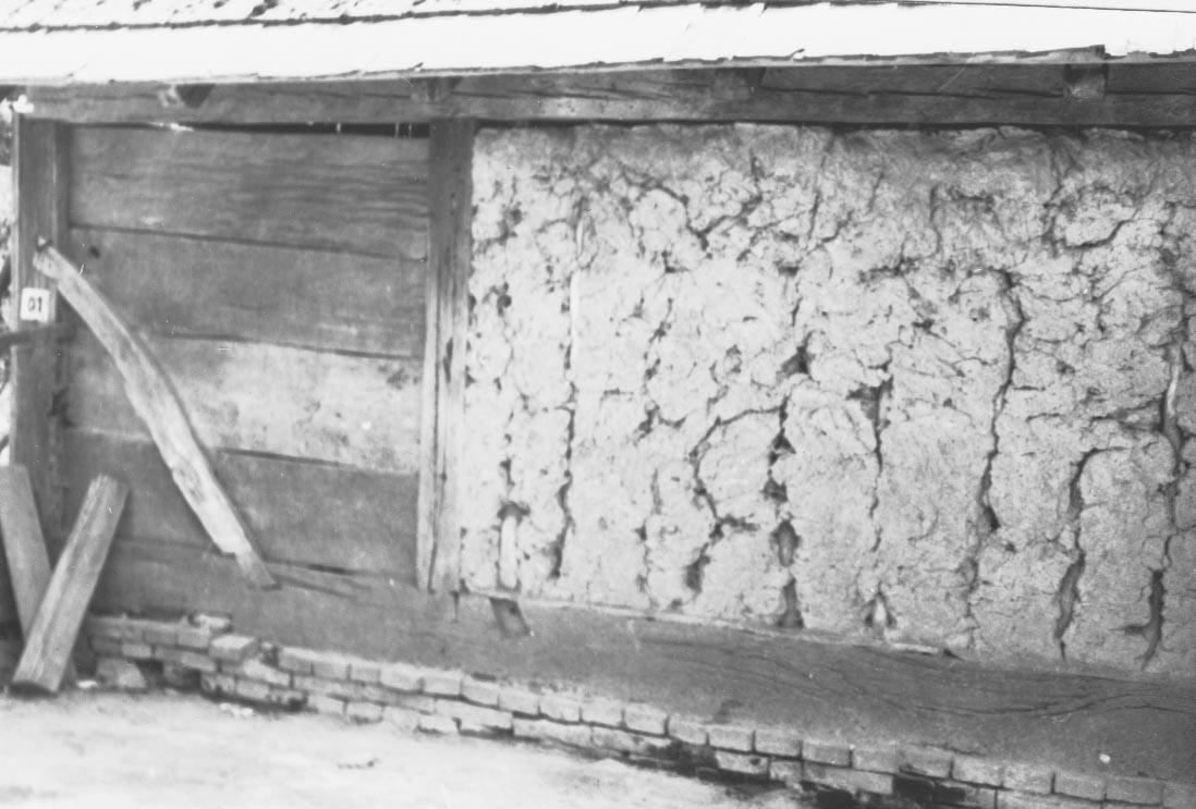A pajta vegyes falazata az É - i homlokzaton (Rippl-Rónai Múzeum CC BY-NC-ND)