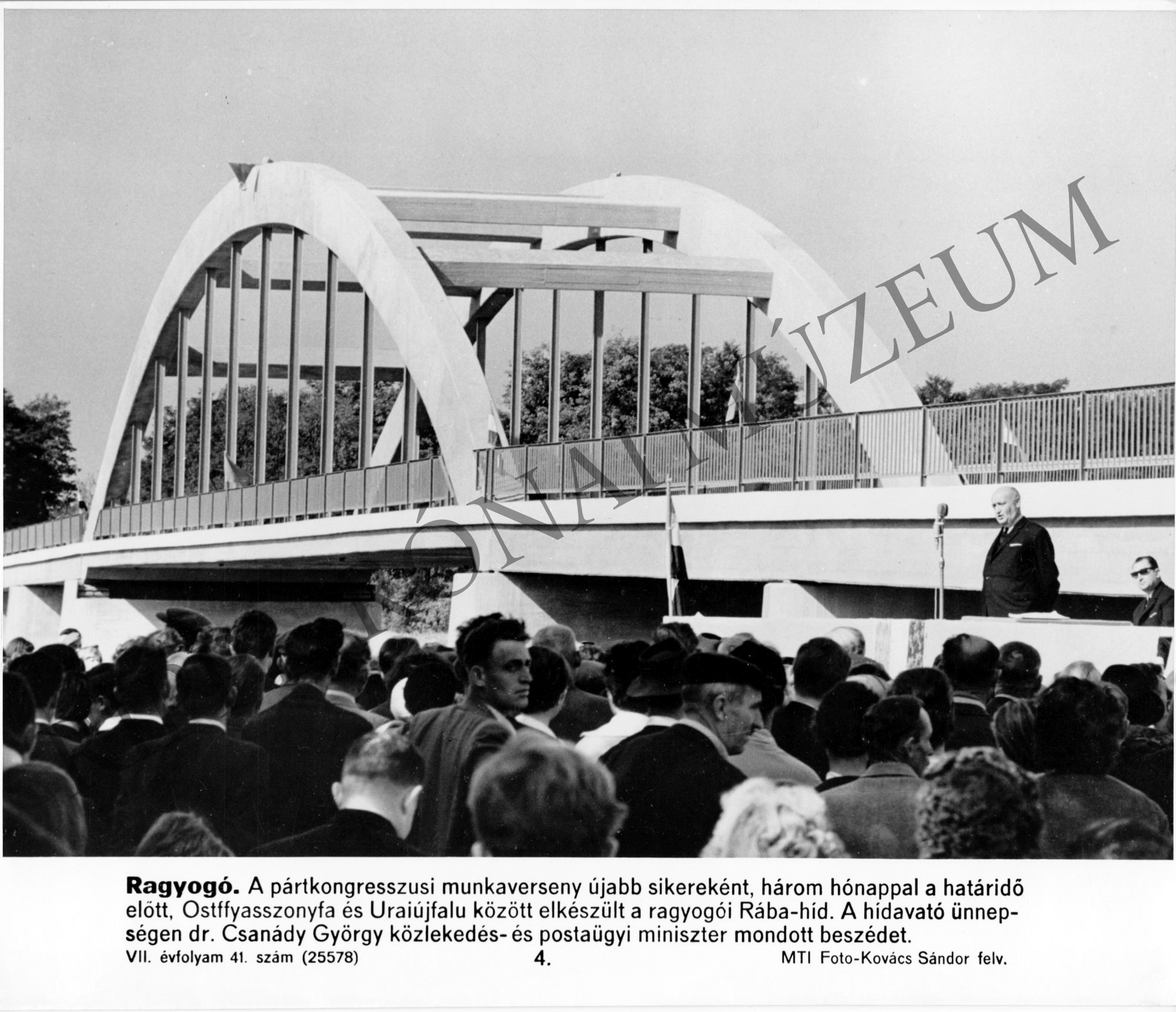 A ragyogói új Rába-híd (Rippl-Rónai Múzeum CC BY-NC-SA)