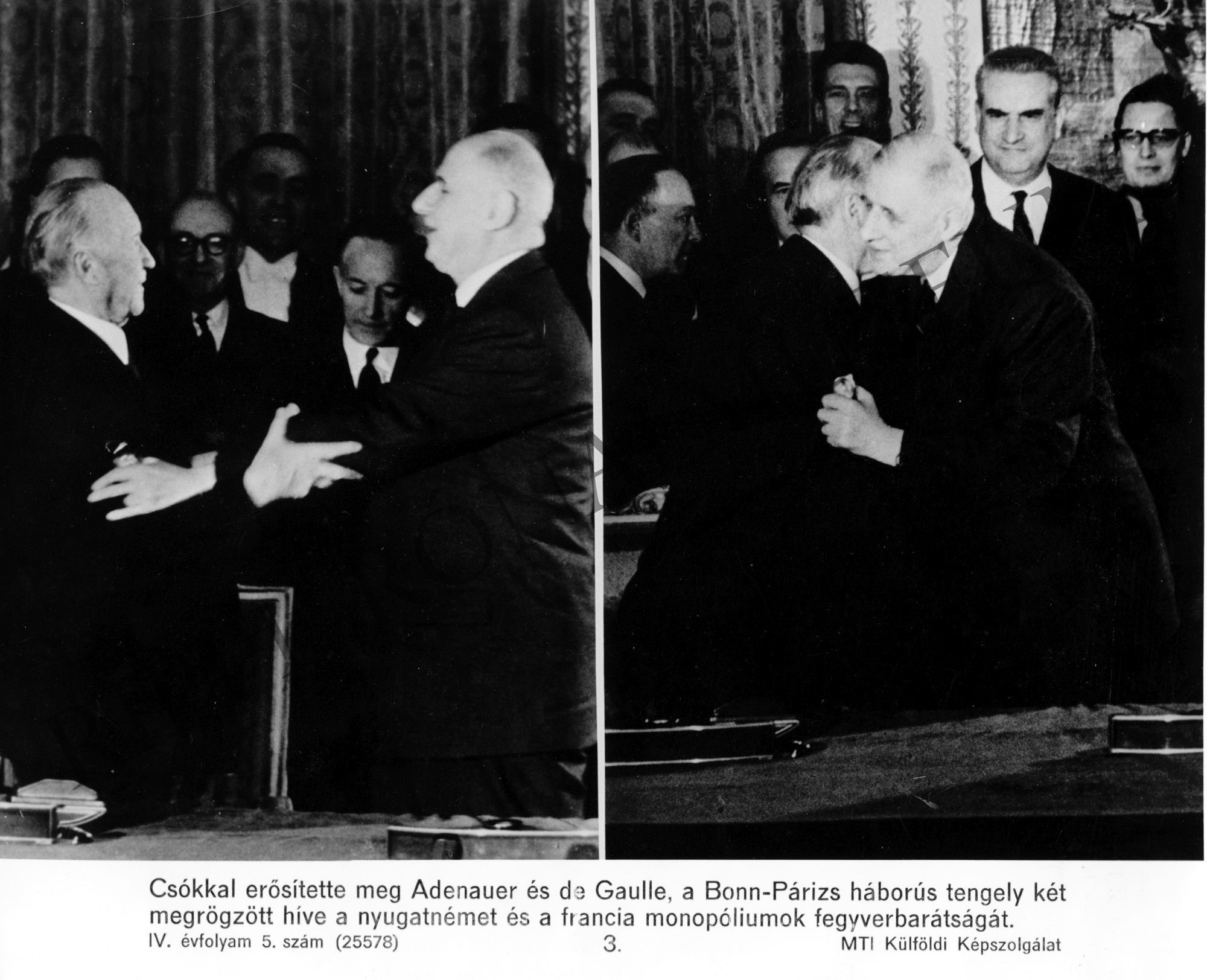 Adenauer és de Gaulle (Rippl-Rónai Múzeum CC BY-NC-SA)