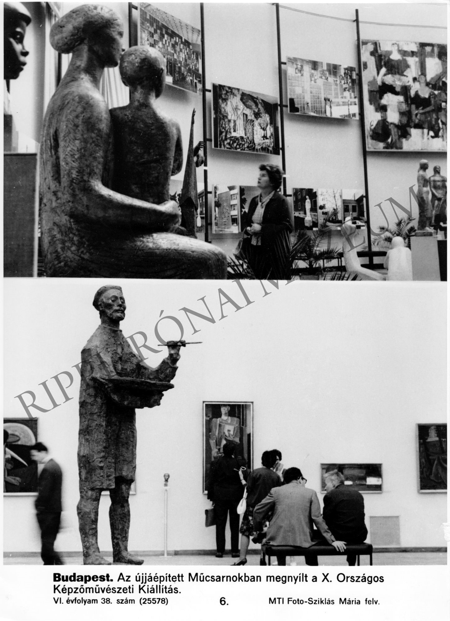 Az újjáépített Műcsarnokban megnyílt a X. Országos Képzőművészeti Kiállítás (Rippl-Rónai Múzeum CC BY-NC-SA)