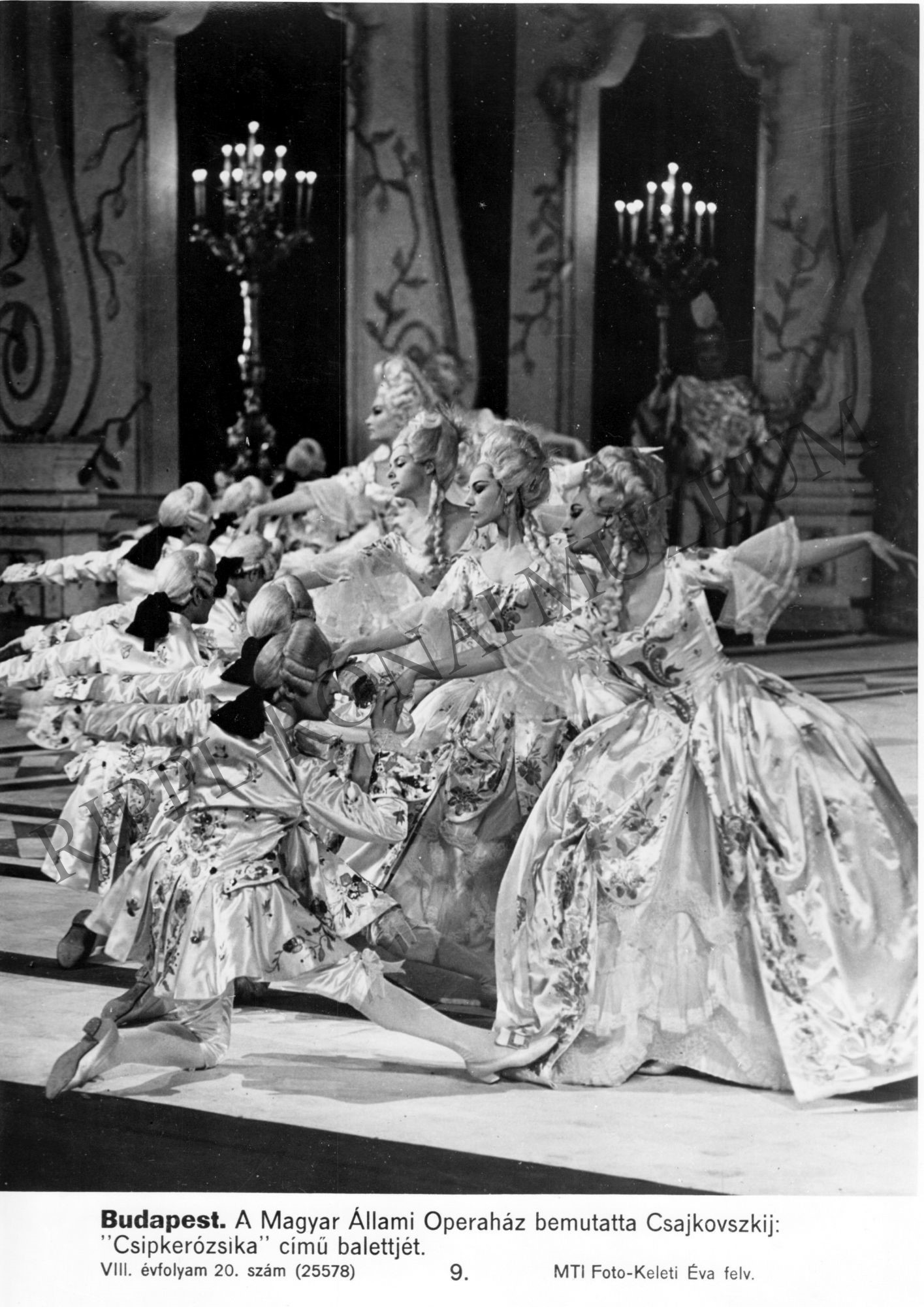 Csajkovszkij: Csipkerózsika c. balettjének egyik jelenete a Magyar Állami Operaházban (Rippl-Rónai Múzeum CC BY-NC-SA)