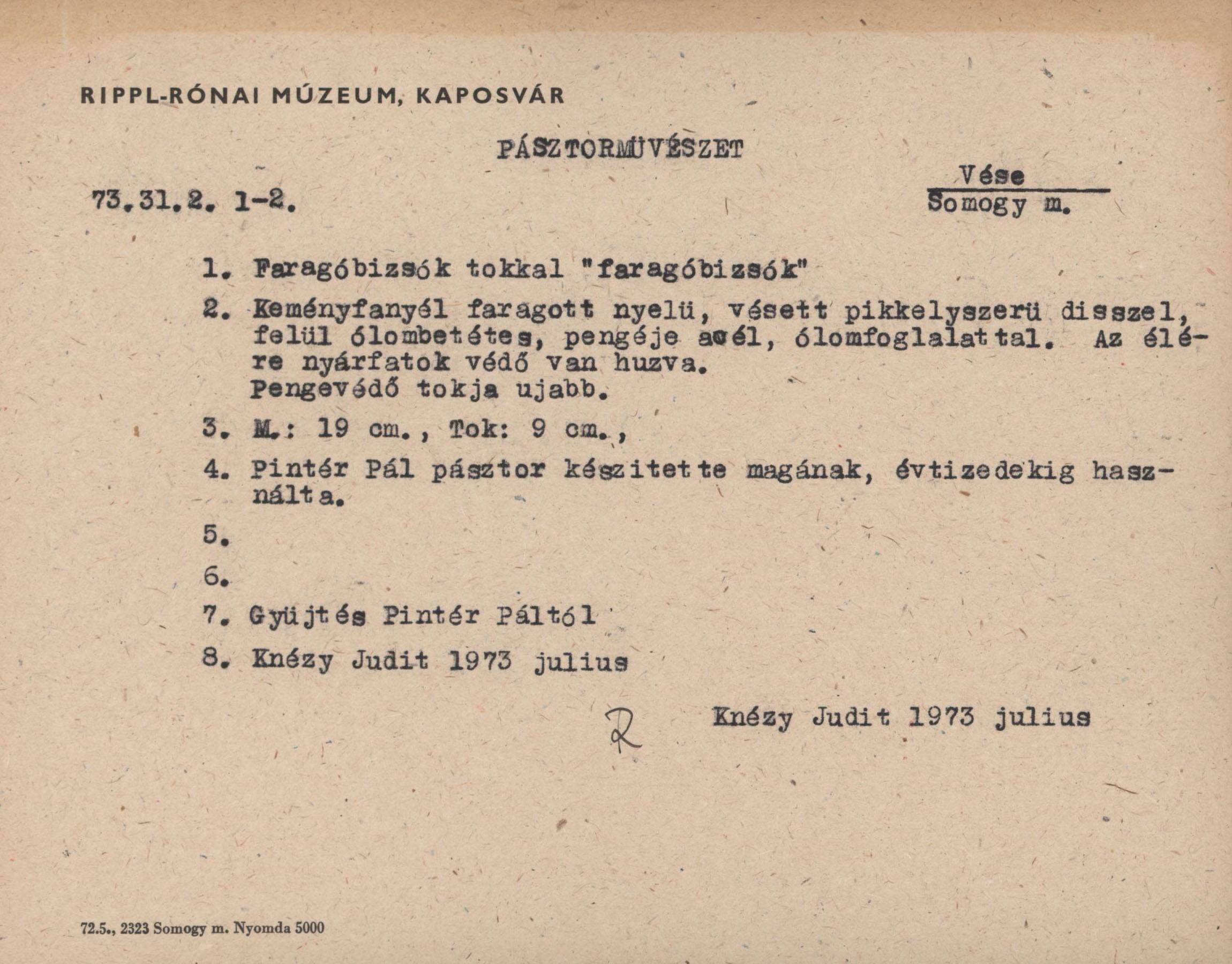 Faragóbizsók tokkal "faragóbizsók" (Rippl-Rónai Múzeum CC BY-NC-ND)