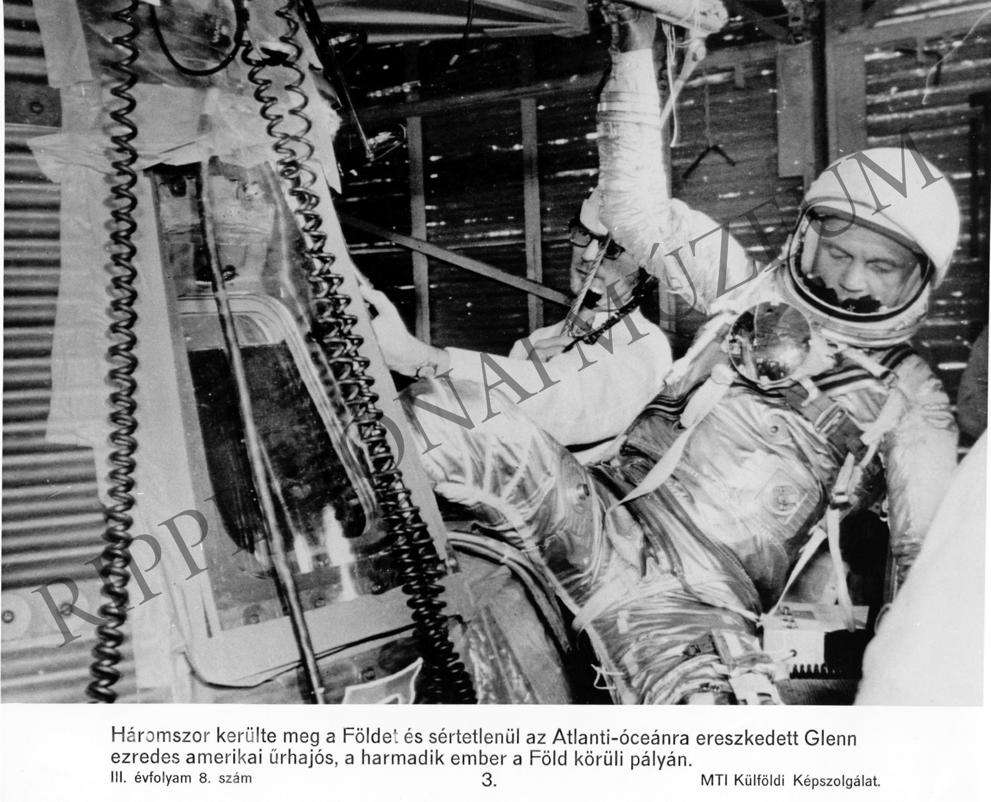 Glenn ezredes, amerikai űrhajós, a harmadik ember a föld körüli pályán (Rippl-Rónai Múzeum CC BY-NC-SA)