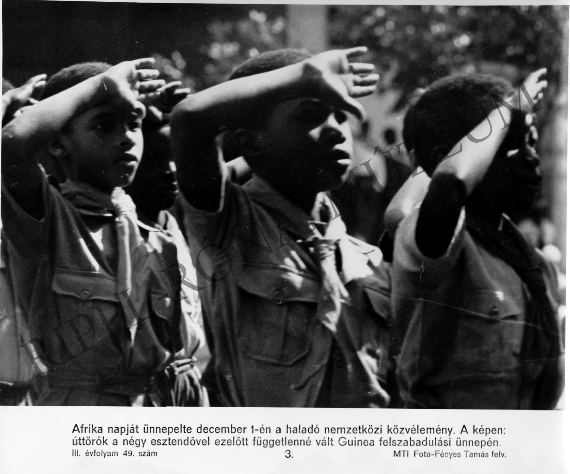 Guinea felszabadulása negyedik évfordulójának ünneplése. (Rippl-Rónai Múzeum CC BY-NC-SA)