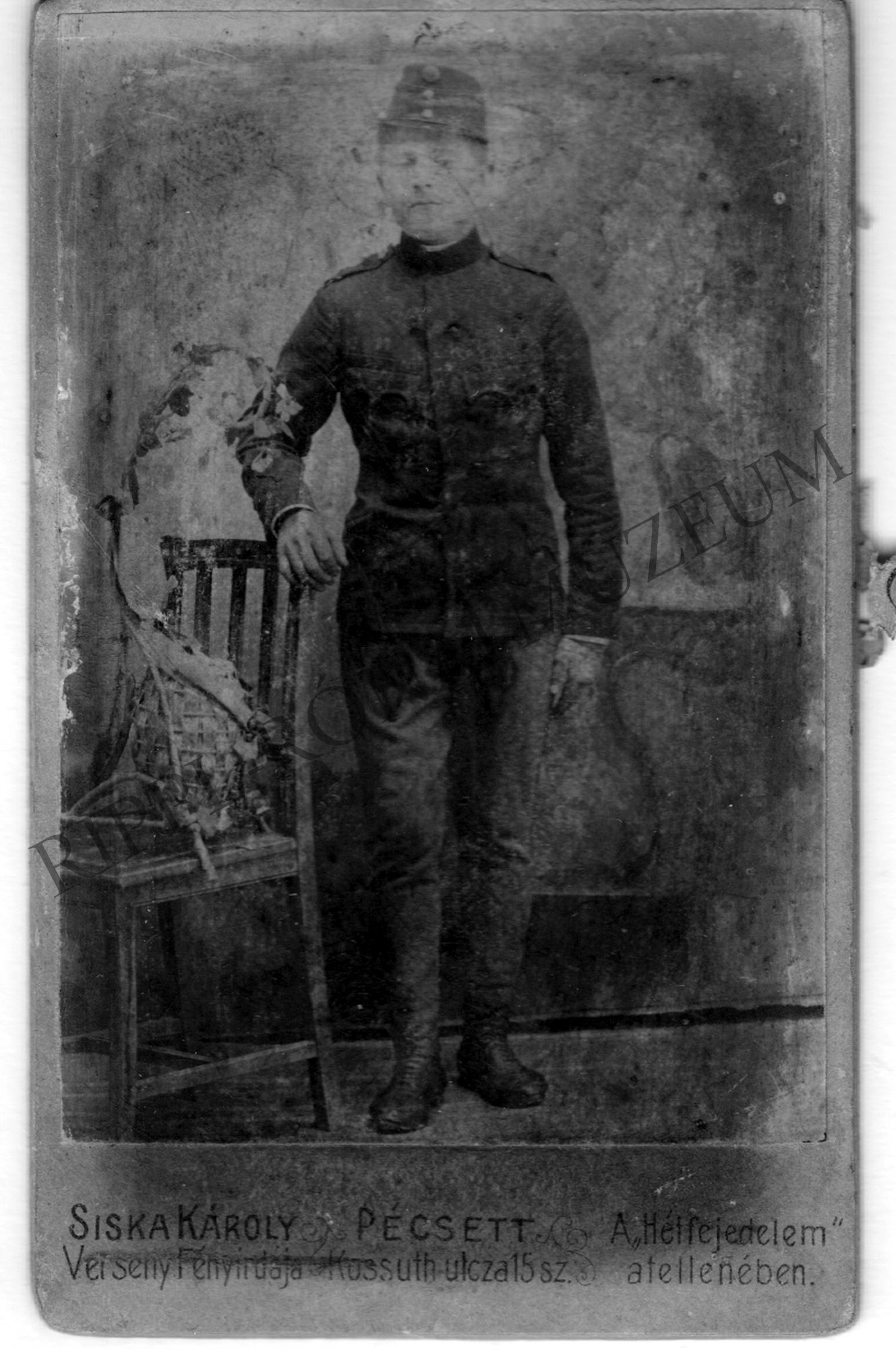 Ismeretlen katona első világháborús egyenruhás képe (Rippl-Rónai Múzeum CC BY-NC-SA)