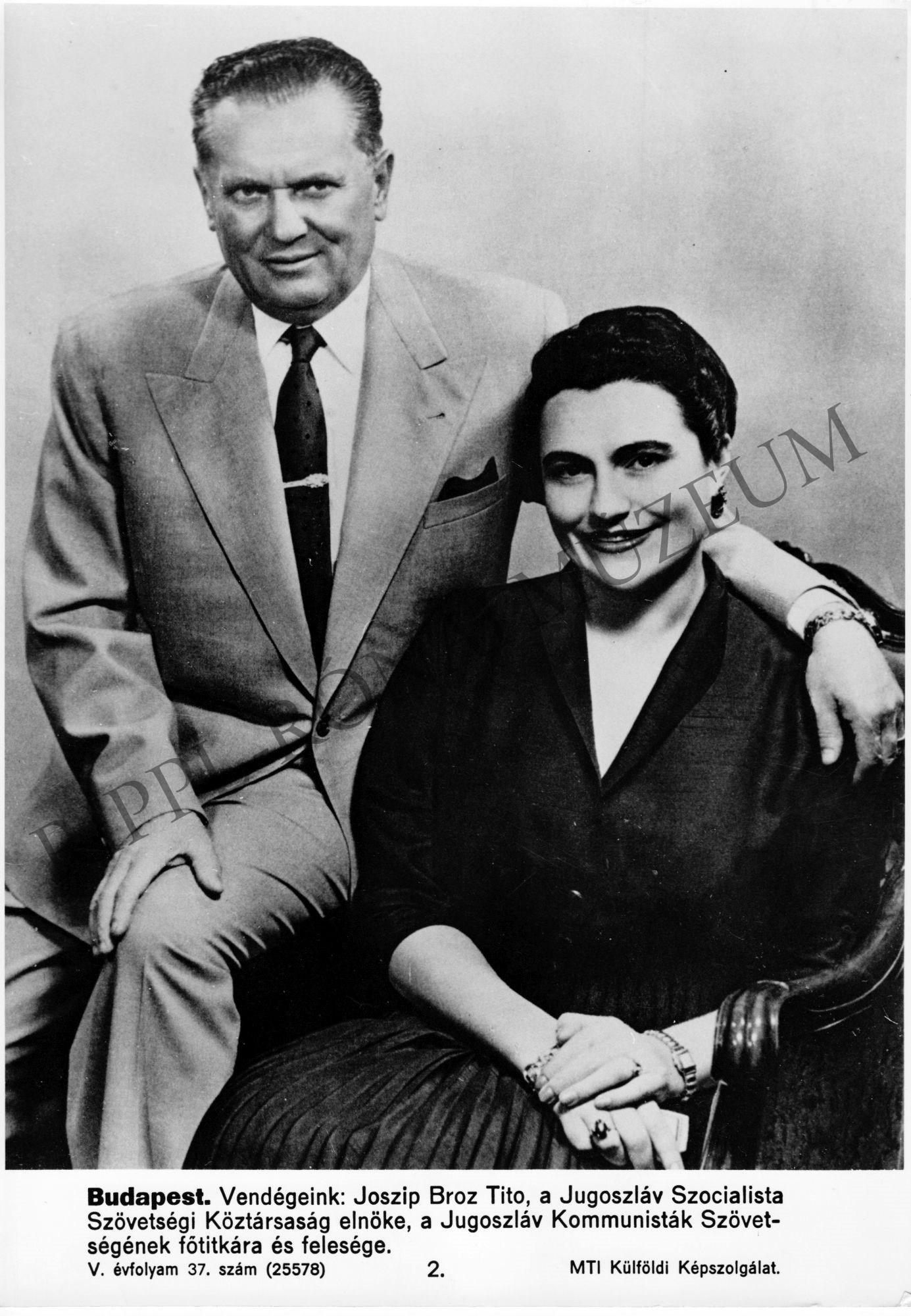 Joszip Broz Tito és felesége (Rippl-Rónai Múzeum CC BY-NC-SA)