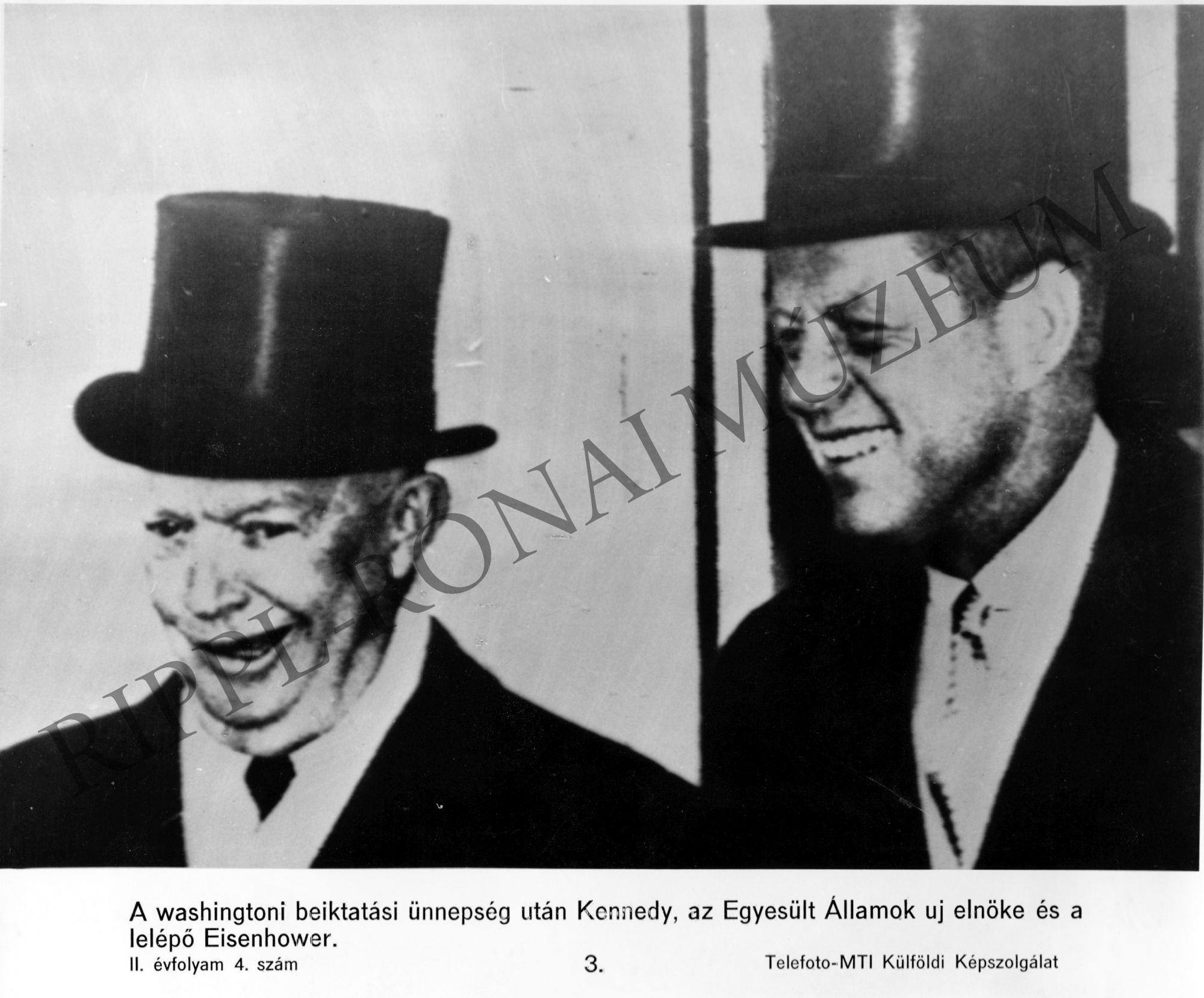 Kennedy és Eisenhower elnökök (Rippl-Rónai Múzeum CC BY-NC-SA)