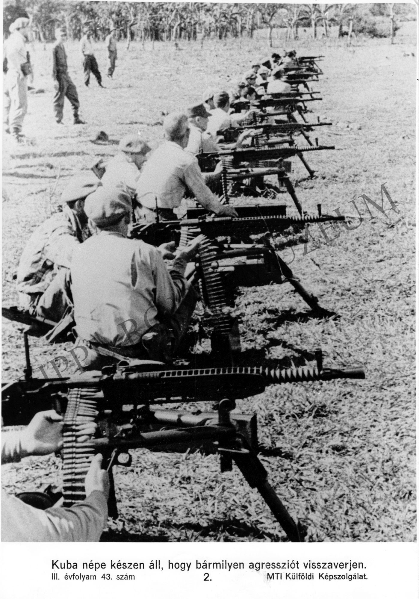 Kubaiak hadgyakorlata. Géppuskások (Rippl-Rónai Múzeum CC BY-NC-SA)