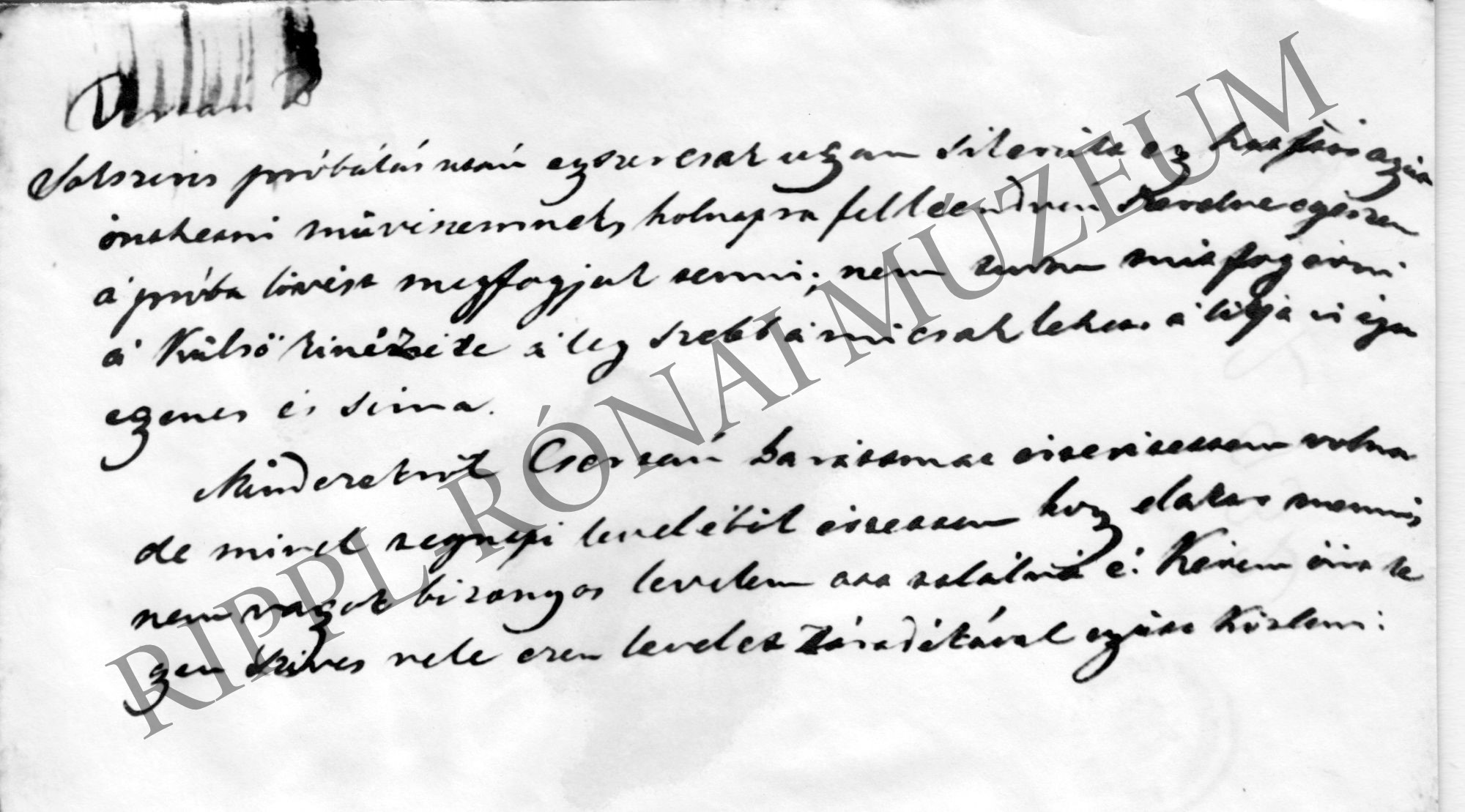 Noszlopy Gáspár levele a Balatoni Gőzhajózási Társaság alelnökének 1849. július 29-én - a levél befejező része (Rippl-Rónai Múzeum CC BY-NC-SA)