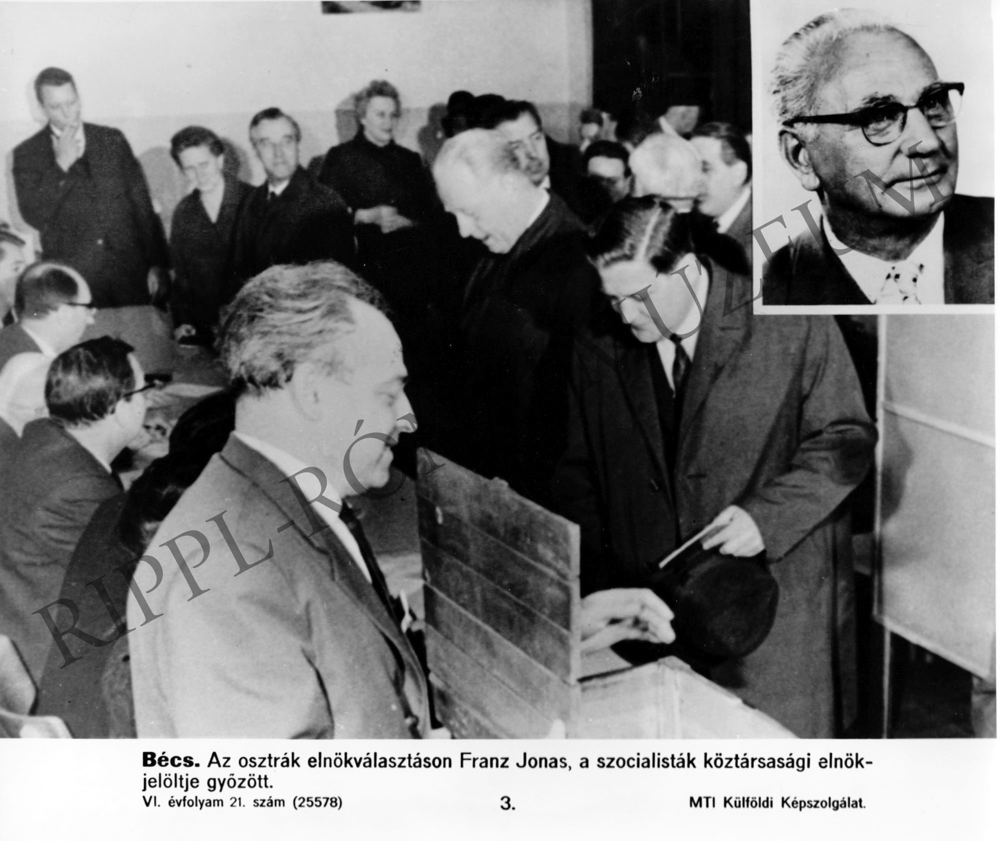 Osztrák elnökválasztás. 1965. (Rippl-Rónai Múzeum CC BY-NC-SA)