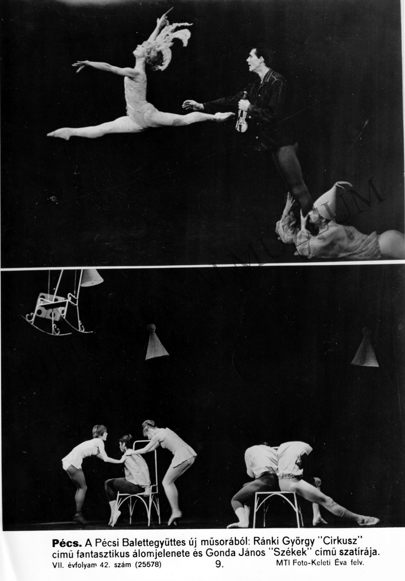 Ránki György: Cirkusz és Gonda János: Székek c. darabjainak jelenetei (Rippl-Rónai Múzeum CC BY-NC-SA)