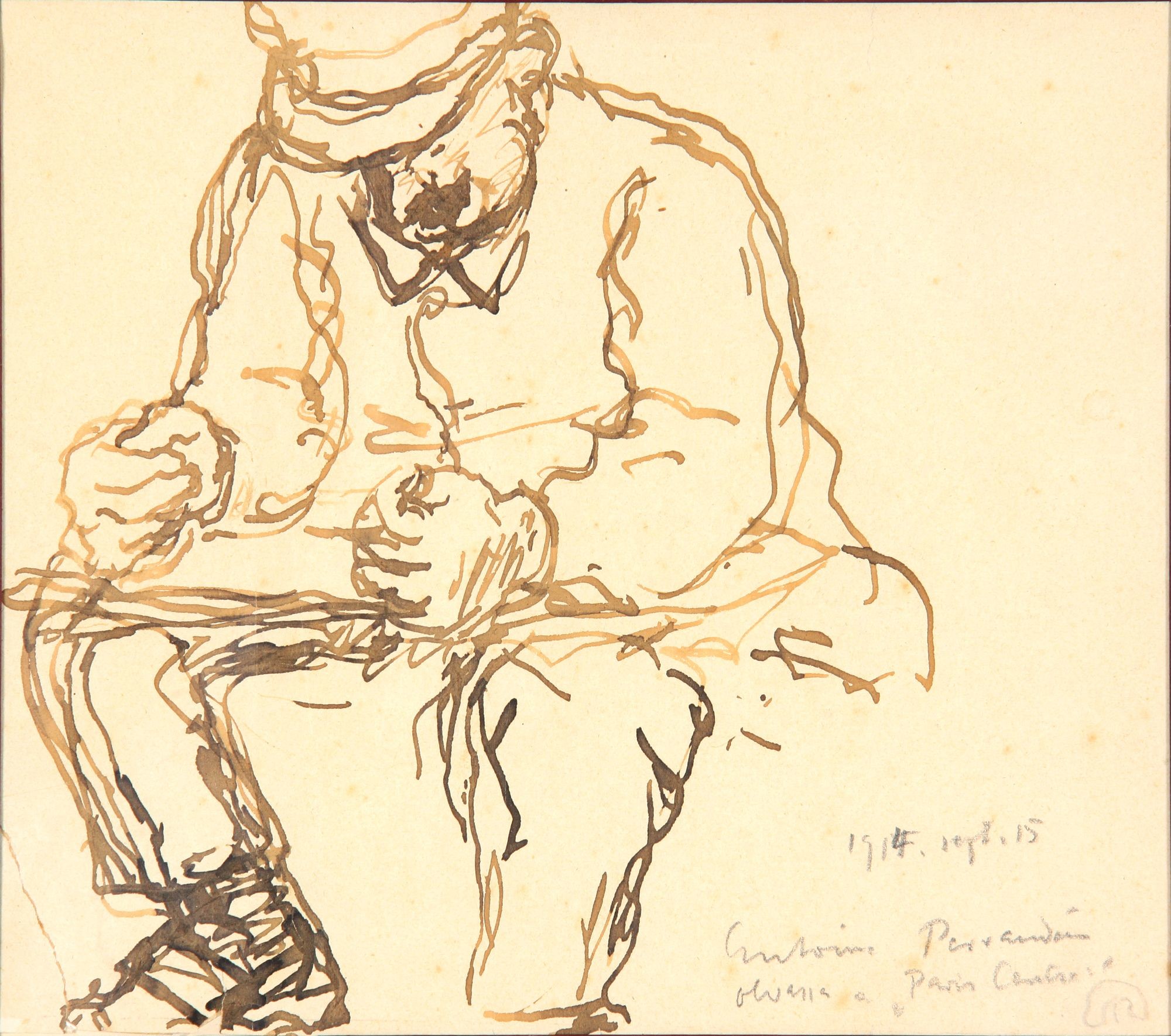 Újságot olvasó katona (Rippl-Rónai Múzeum CC BY-NC-SA)