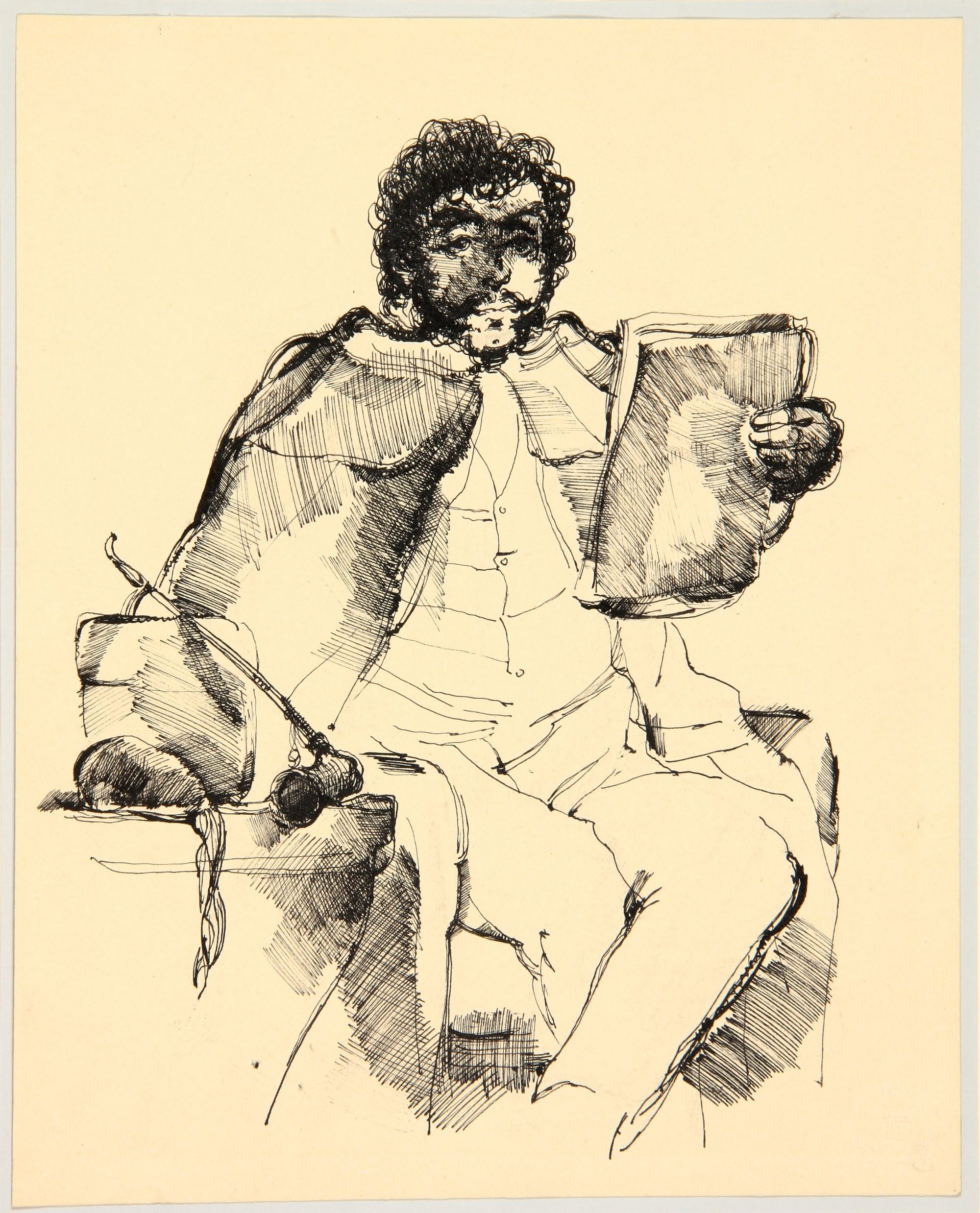 A fiatal Berzsenyi olvasás közben (Rippl-Rónai Múzeum CC BY-NC-SA)