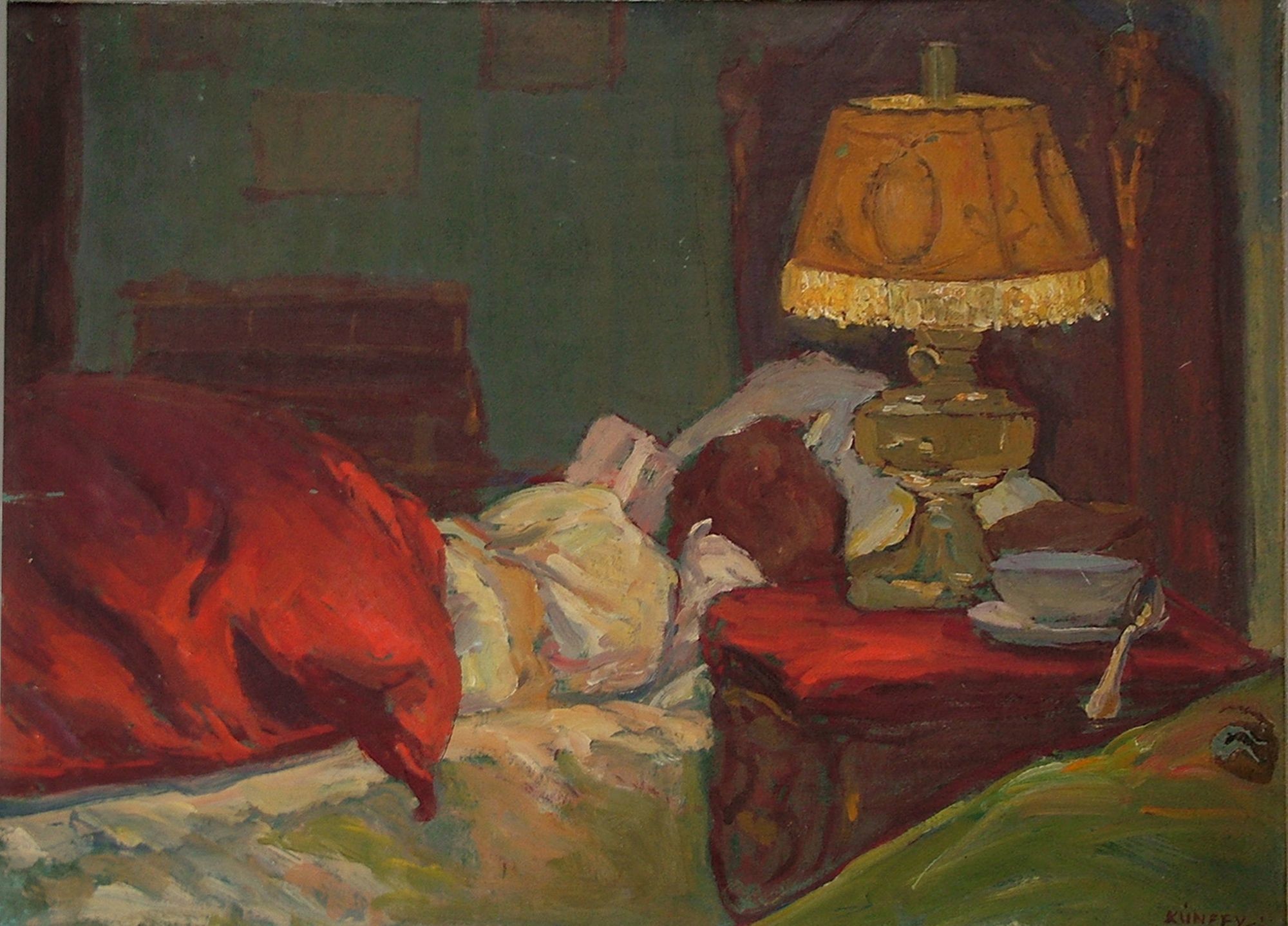 Alvó nő lámpával (Rippl-Rónai Múzeum CC BY-NC-ND)